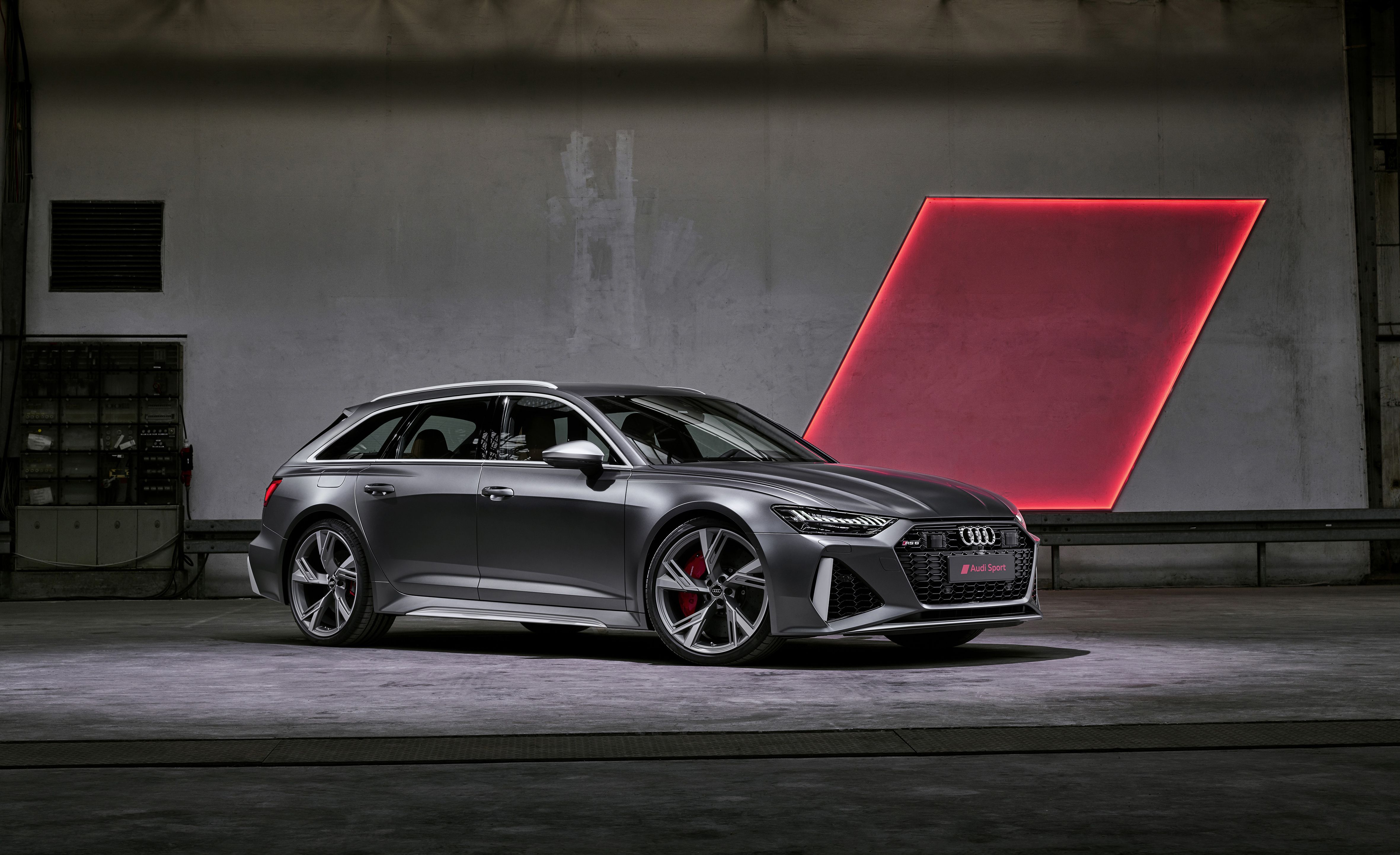 Audi RS6 Avant grigia, sfondo 4724x2887 4K, Desktop 4K