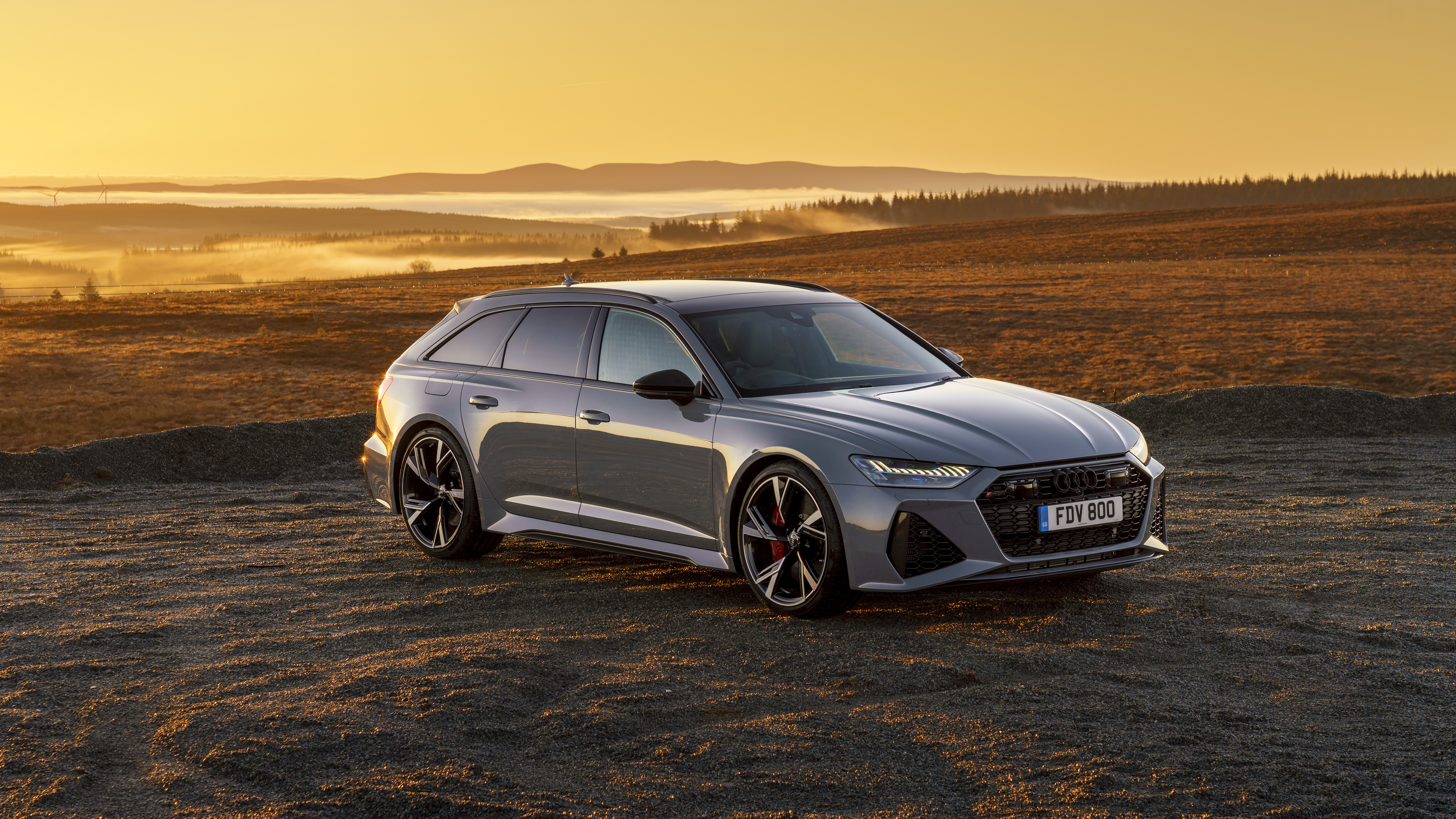 Audi RS6 Avant grigia, station wagon, sfondi 5120x2880 5K Ultra HD, 4K TV