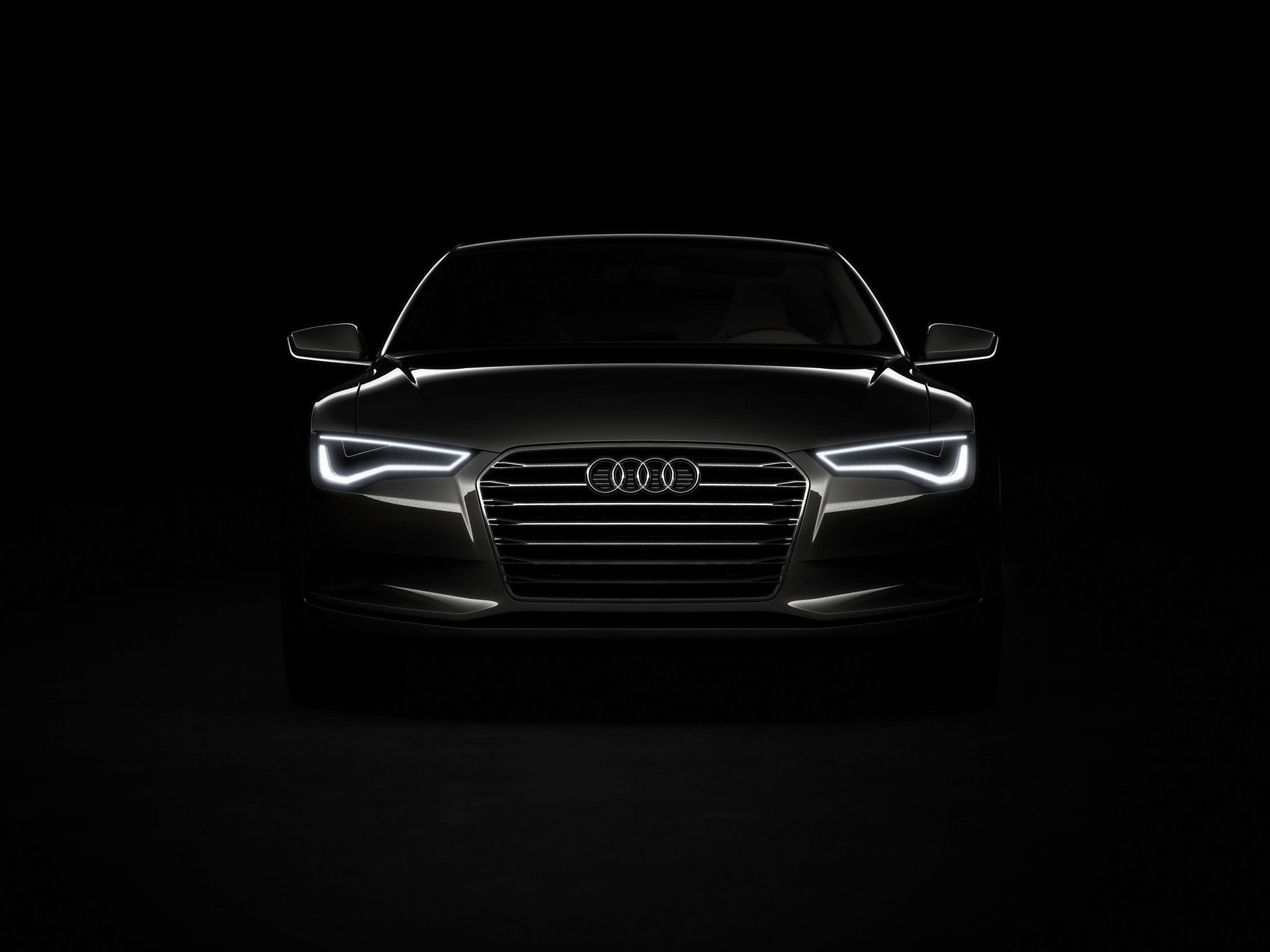 Audi A6 fari luminosi buio, 1920x1440 WUXGA, Desktop
