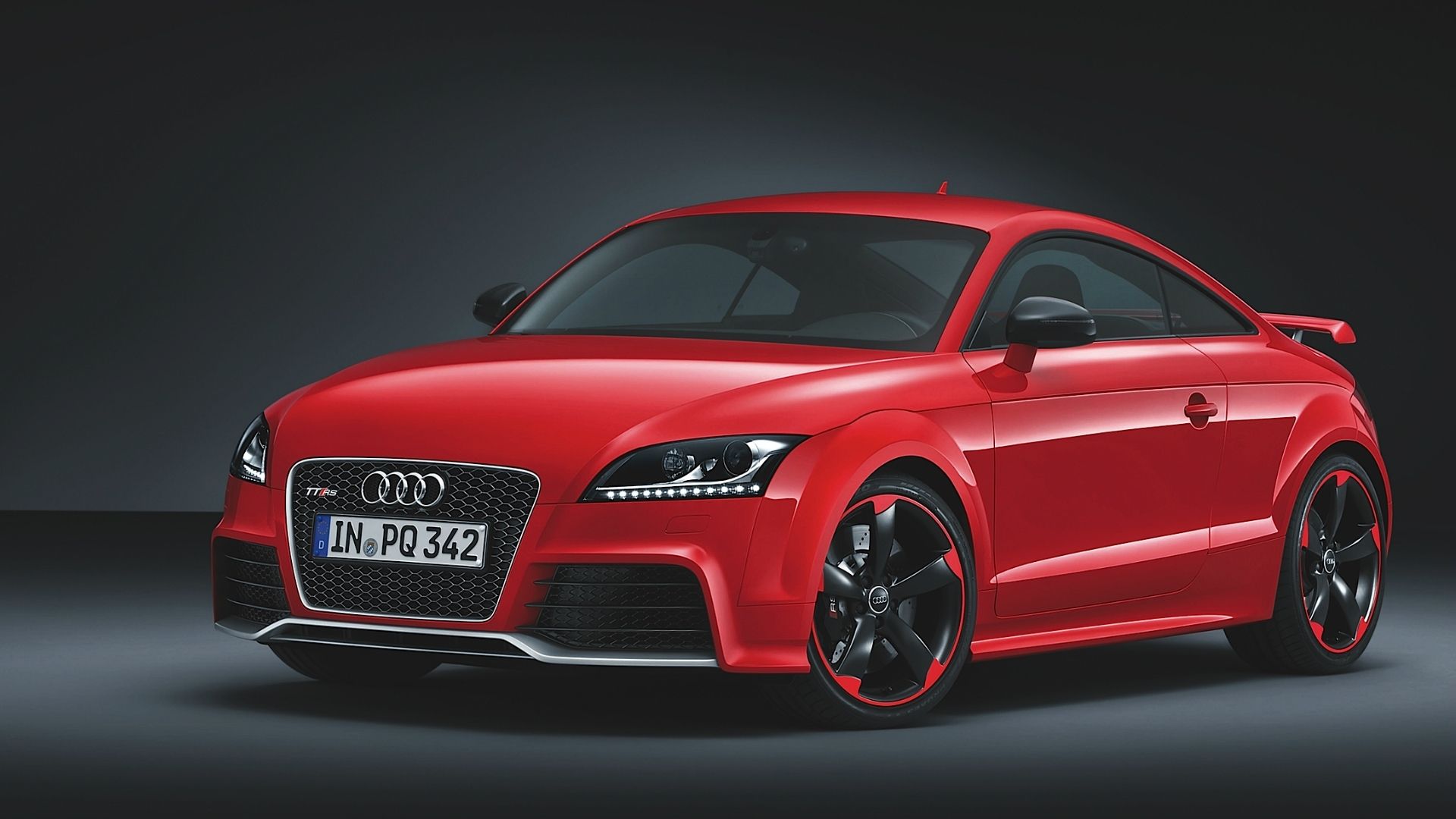 Audi TT RS rossa studio, coupé sportiva, 1920x1080 Full HD, PC Desktop