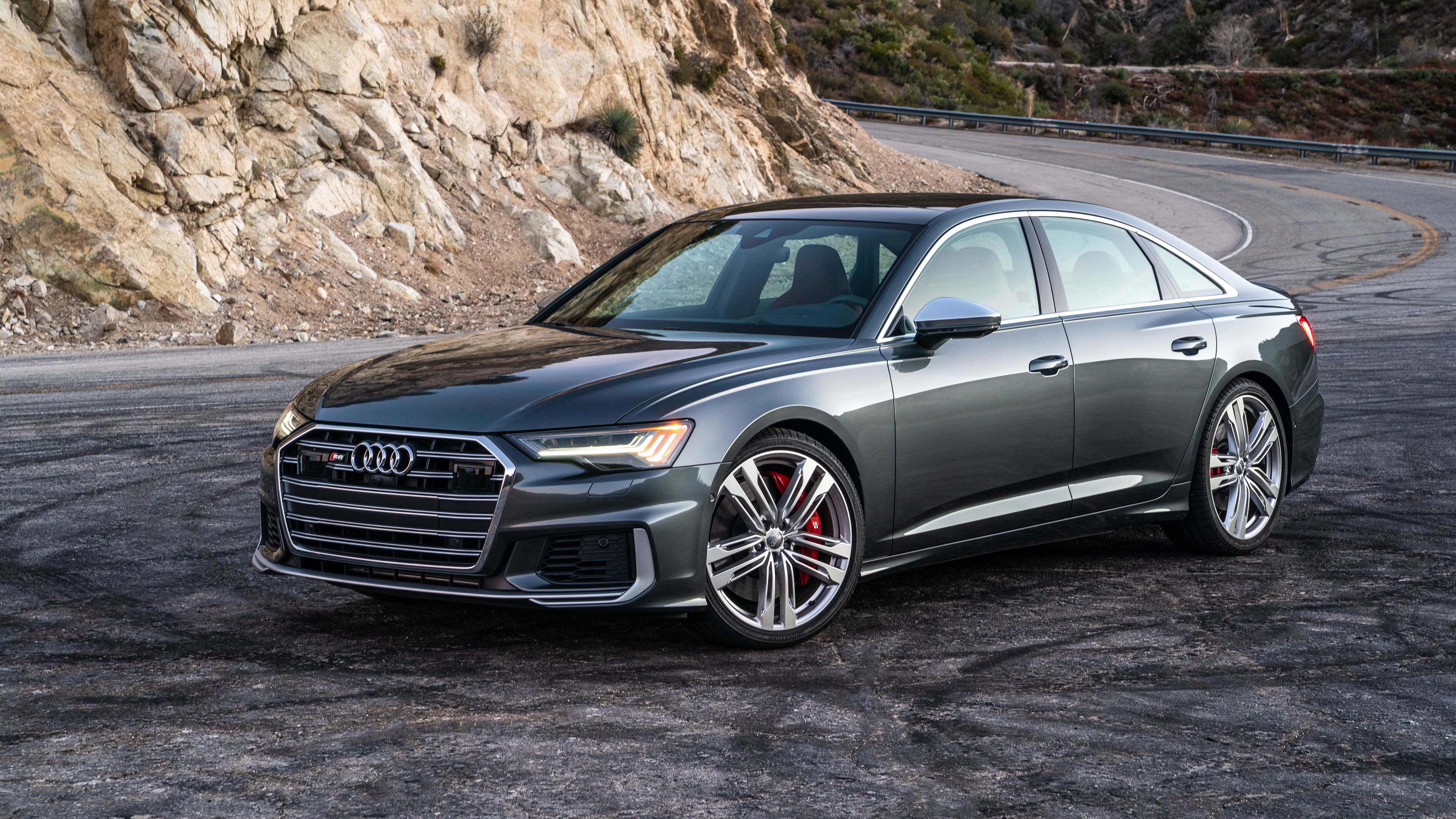 Audi S6 grigia montagna, 5120x2880 4K, Smart TV 4K