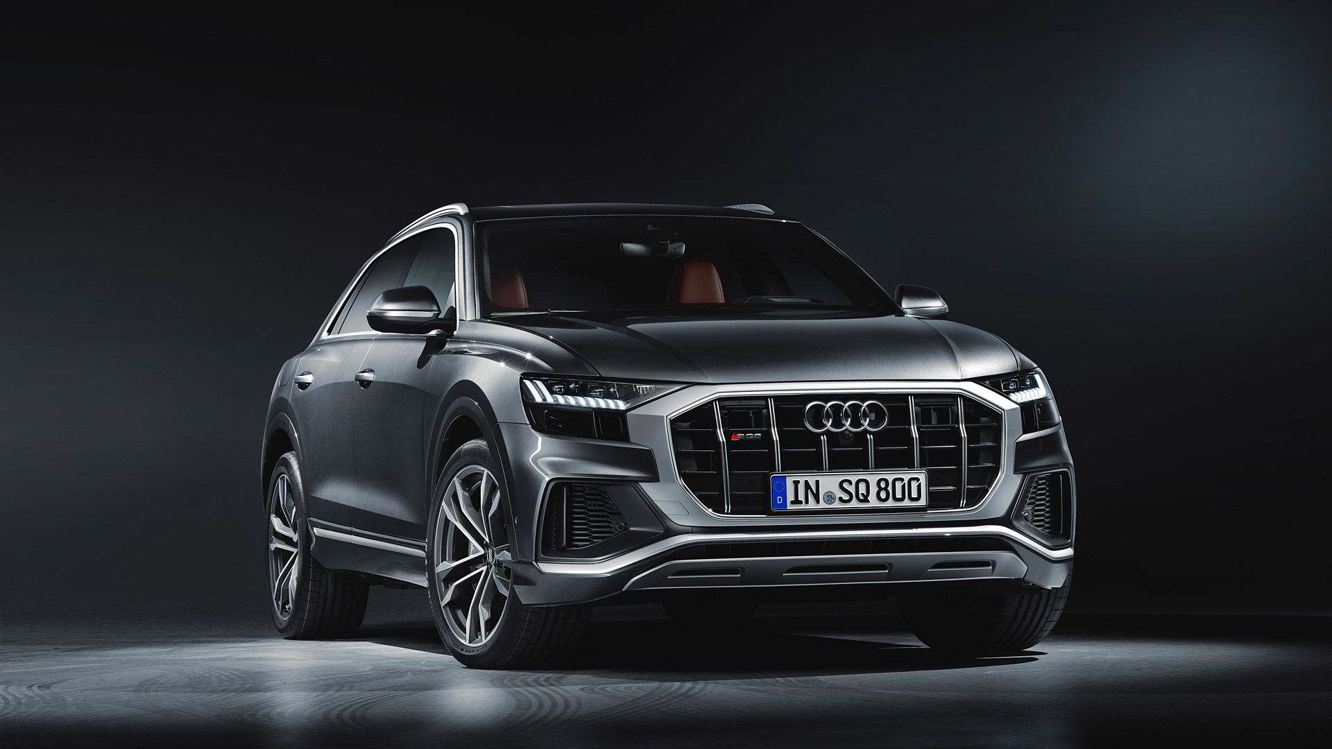 Audi SQ8 grigia studio, 1920x1080 1080p, Laptop
