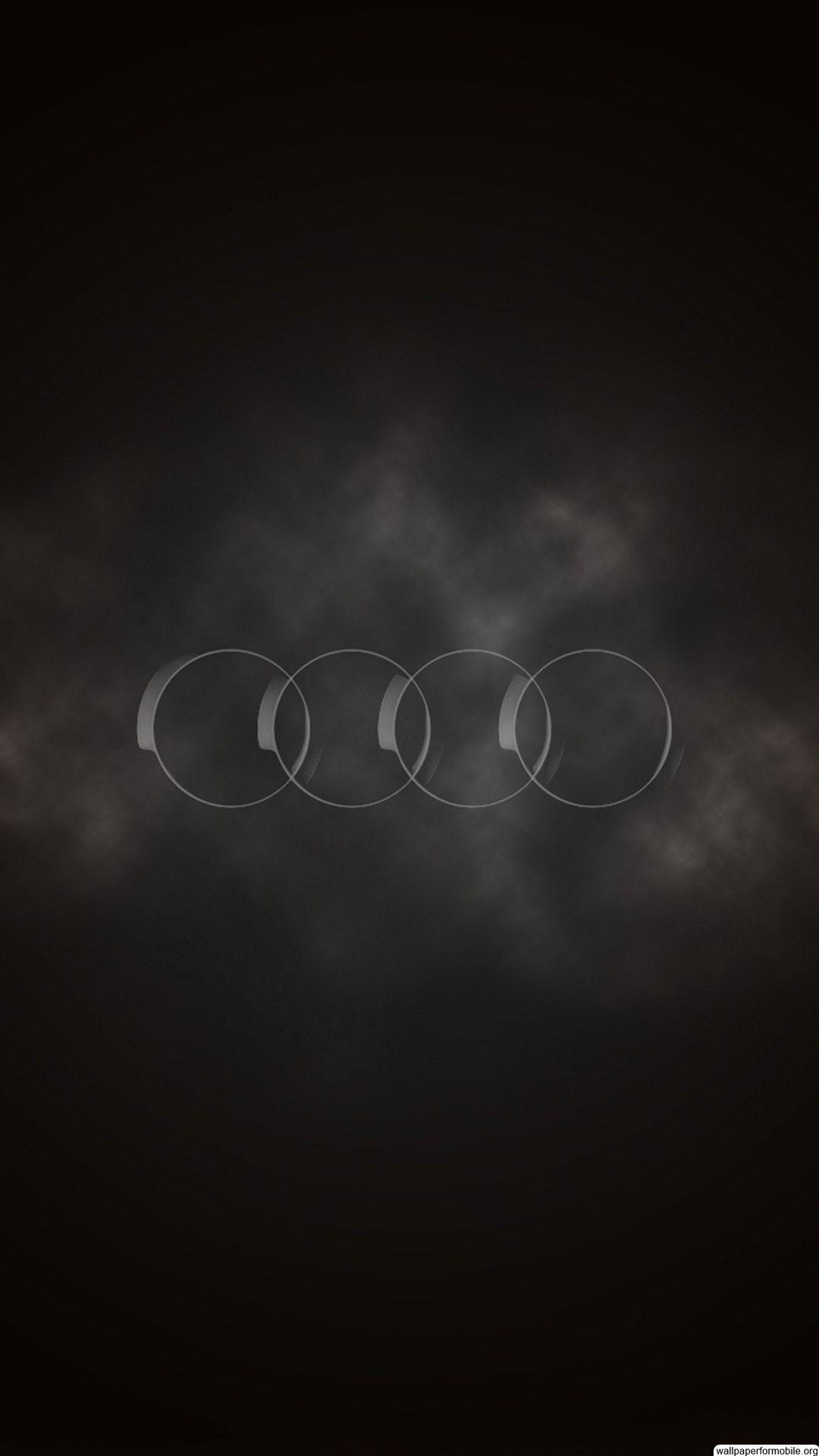 Logo Audi anelli fumo, 1080x1920 Full HD Verticale, Smartphone
