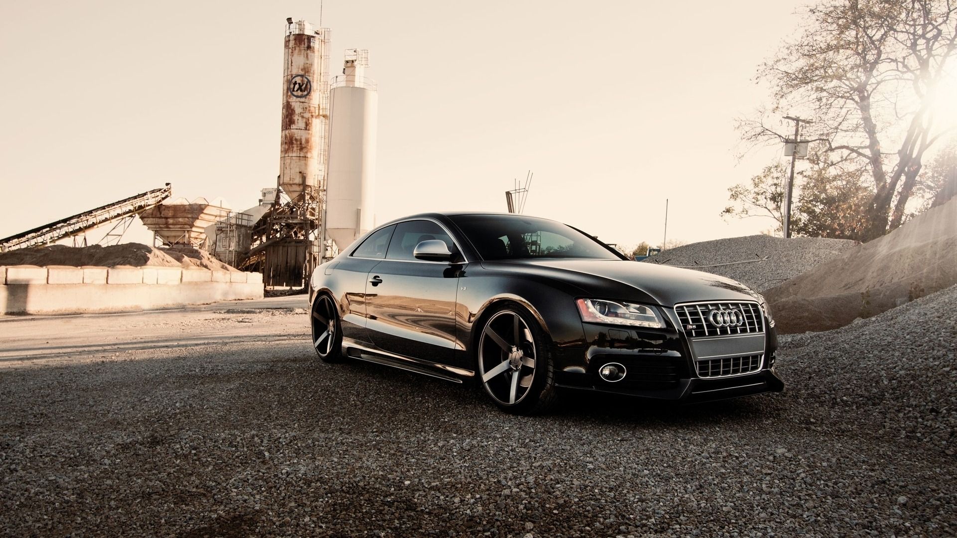 Audi S5 nera cantiere, 1920x1080 Full HD 1080p, Desktop