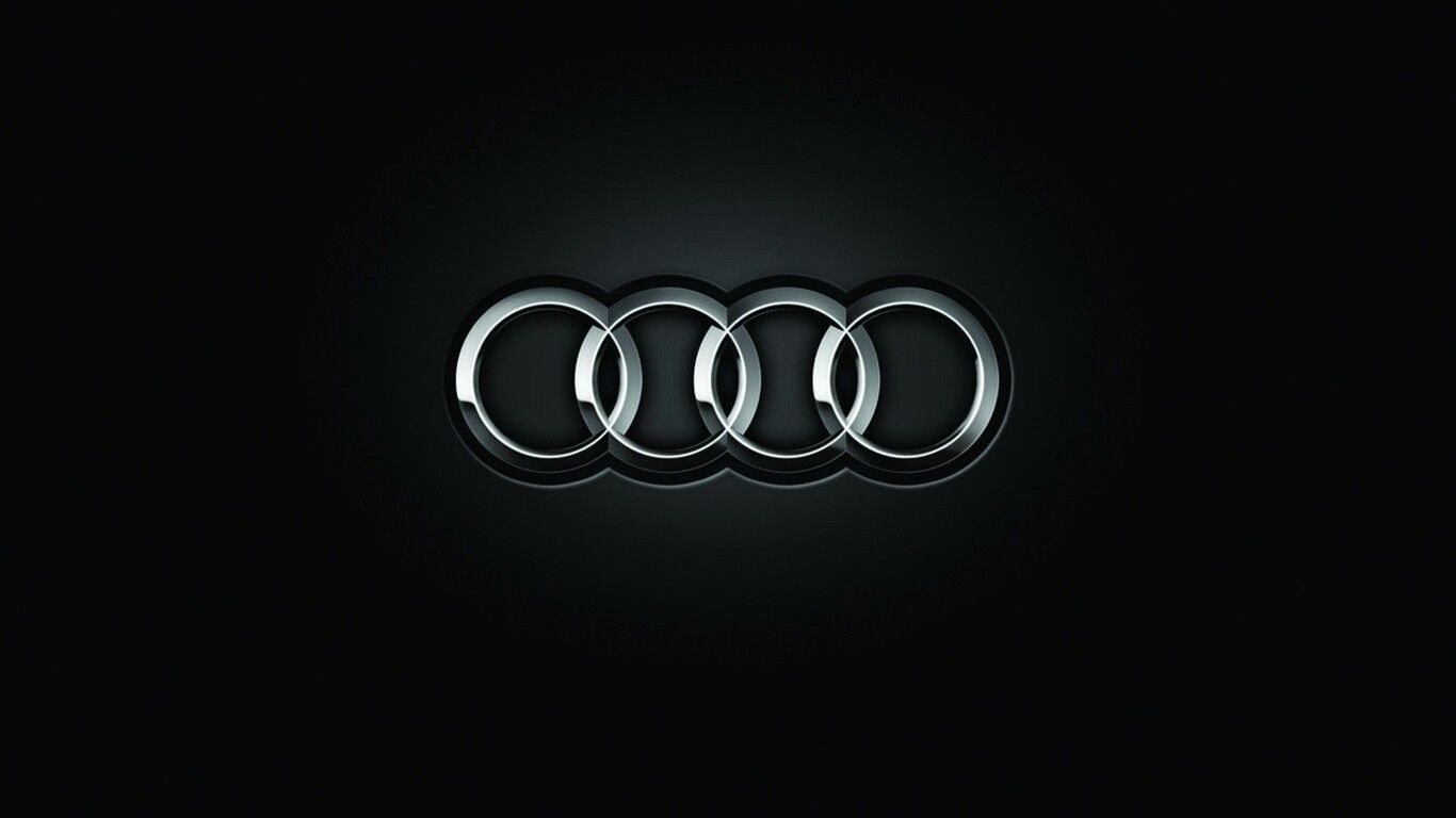 Logo Audi anelli neri, 1366x768 HD, Desktop