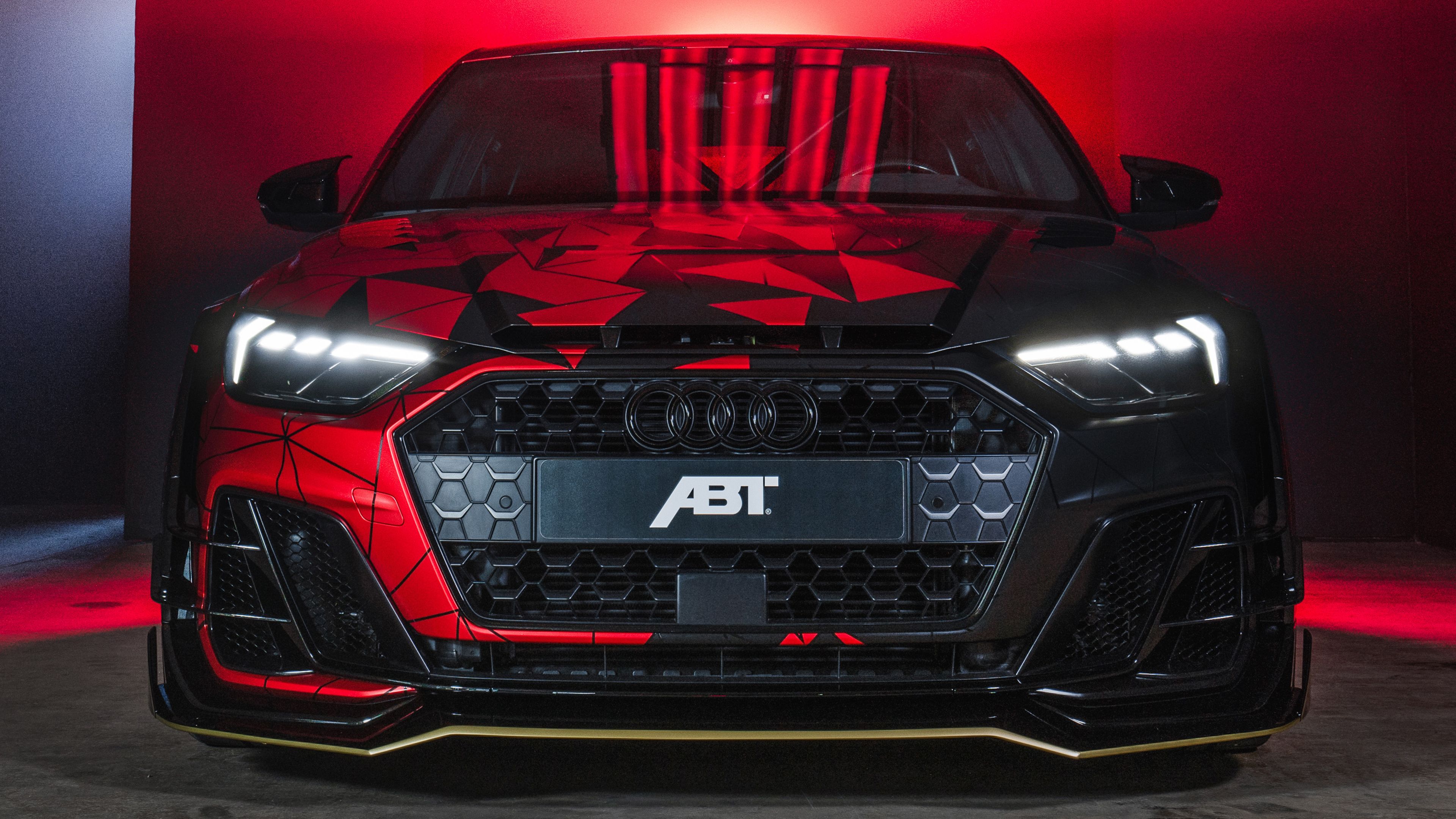 ABT Audi A1 rossa, citycar, 3840x2160 UHD, PC 4K