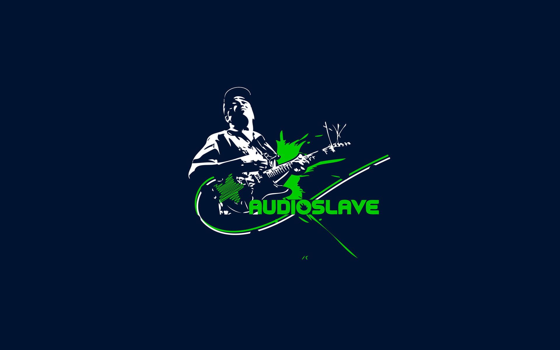 Logo Audioslave chitarrista verde, 1920x1200 Full HD+ WUXGA, Desktop