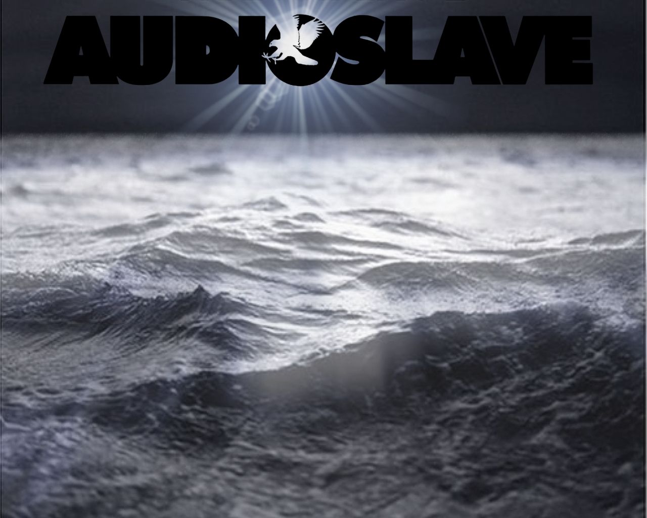 Logo Audioslave sopra onde oceano, 1280x1024 720p, Laptop