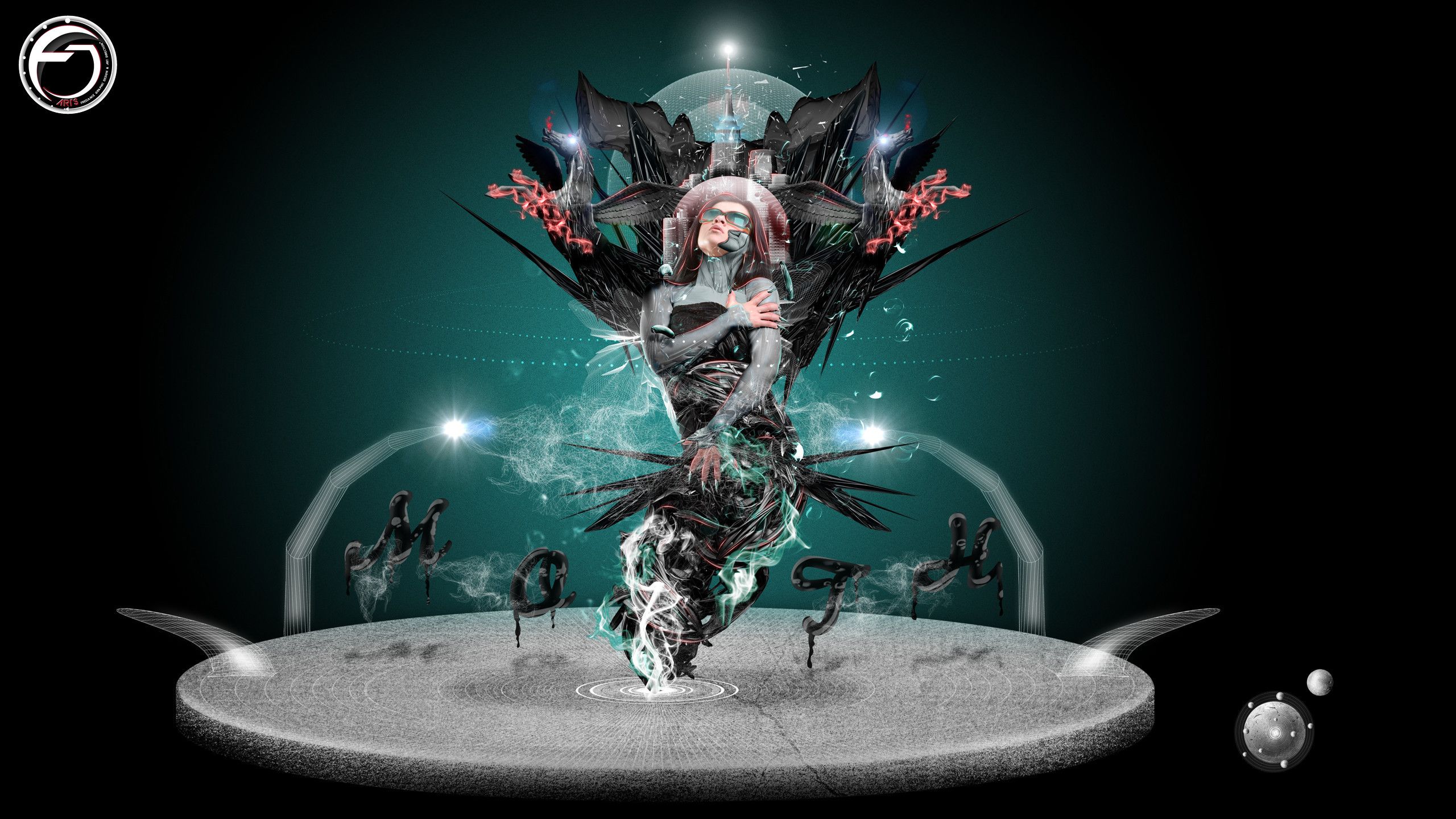 Audioslave collage astratto scuro, 2560x1440 QHD, Laptop