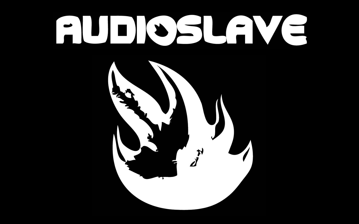 Logo band Audioslave bianco nero, 1440x900 HD, MacBook Air