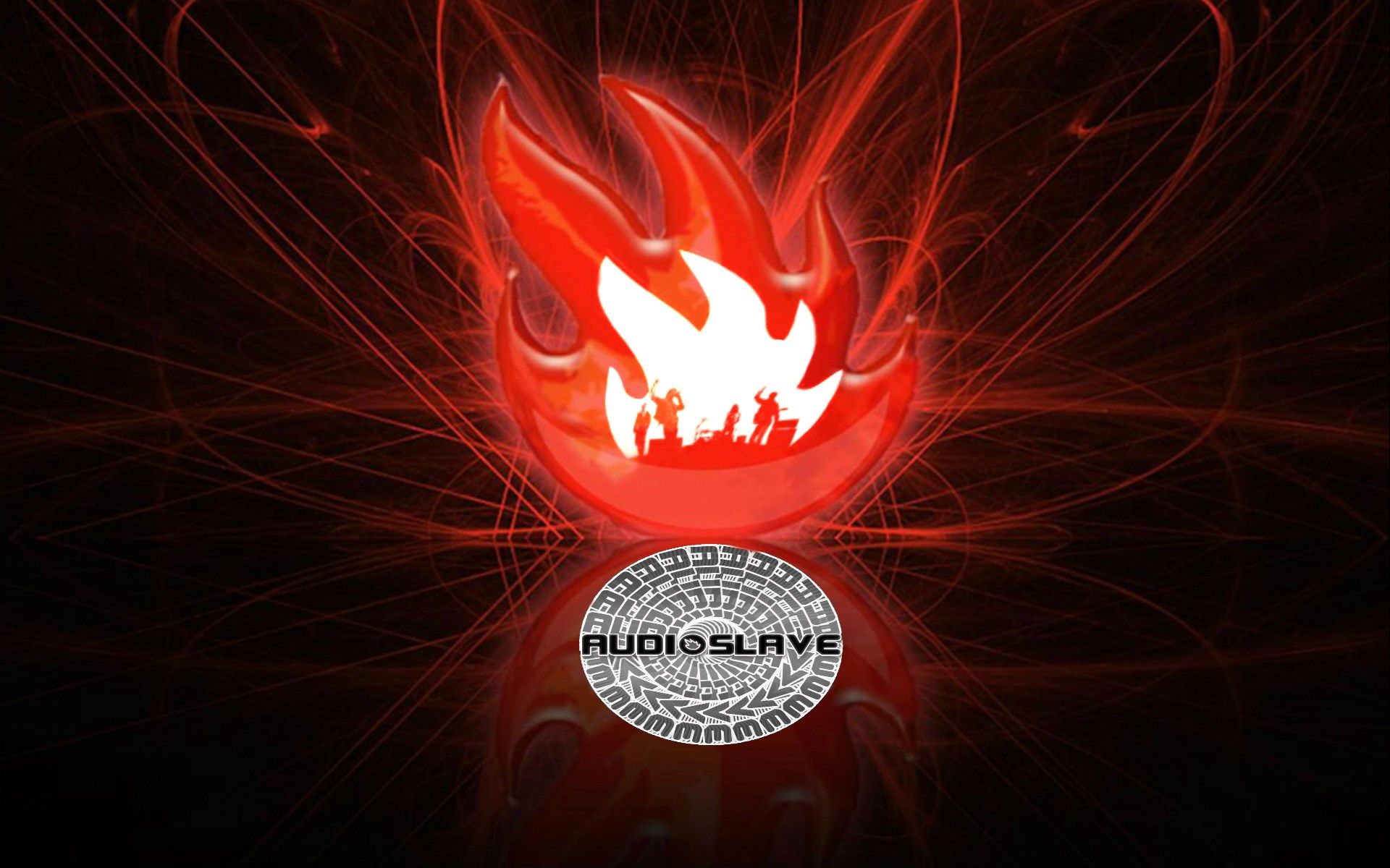 Logo Audioslave fiamma rossa, 1920x1200 WUXGA, Desktop