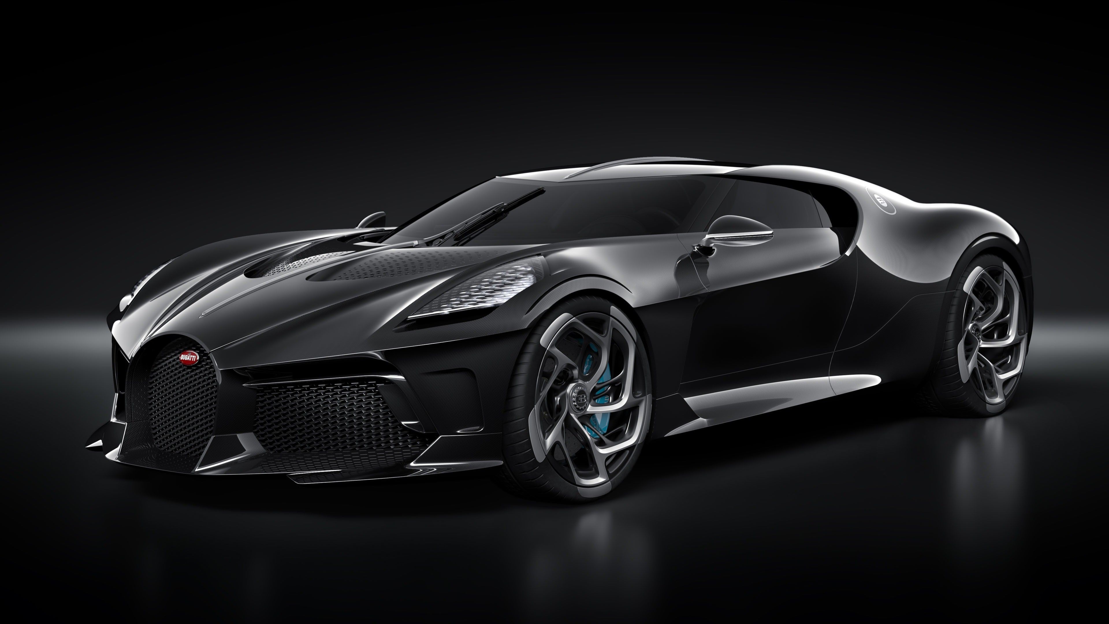 Bugatti La Voiture Noire nera, hypercar, 3840x2160 4K Ultra HD, Monitor 4K