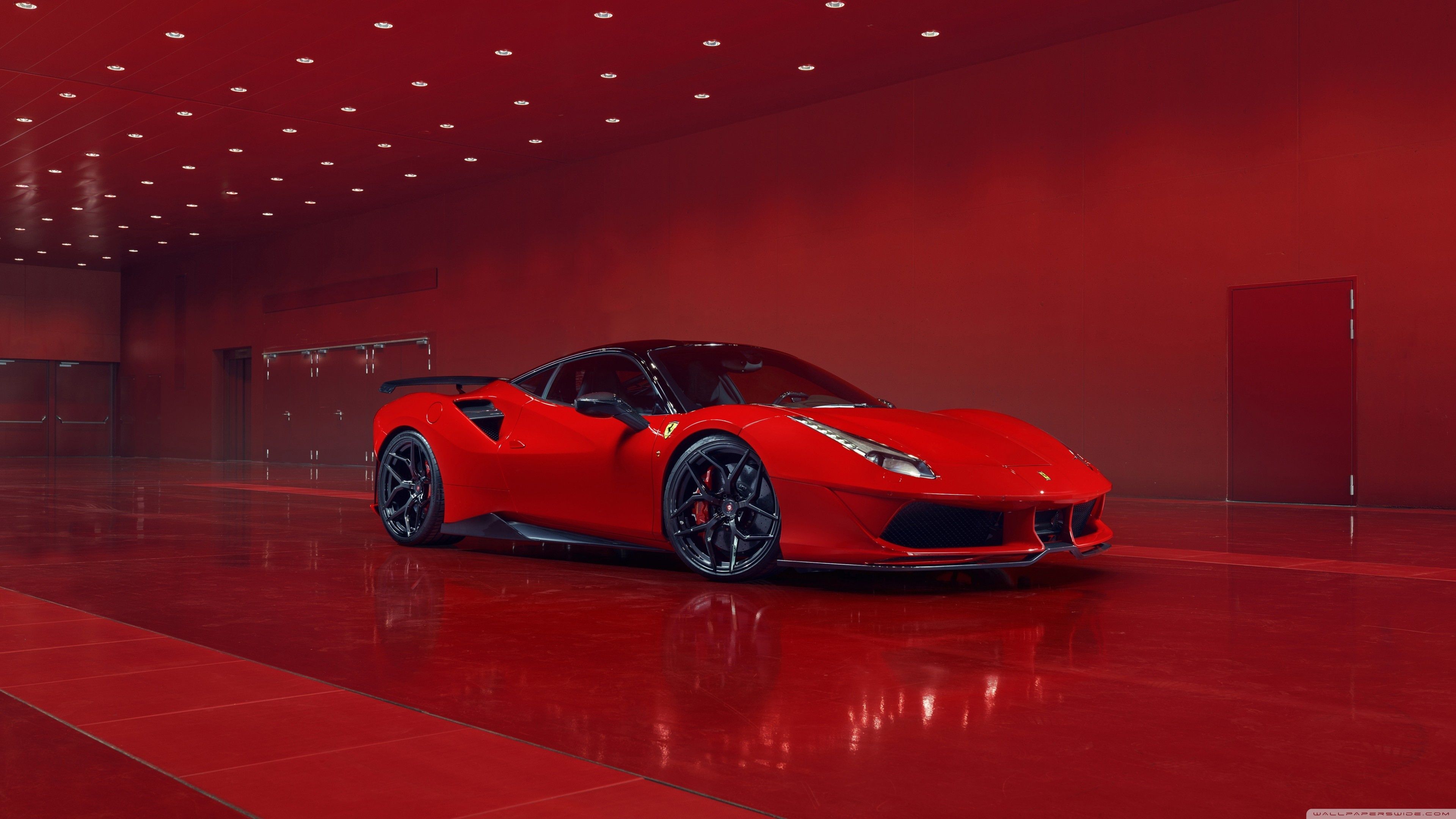 Ferrari 488 rossa interno rosso, Maranello, 3840x2160 4K, Desktop 4K