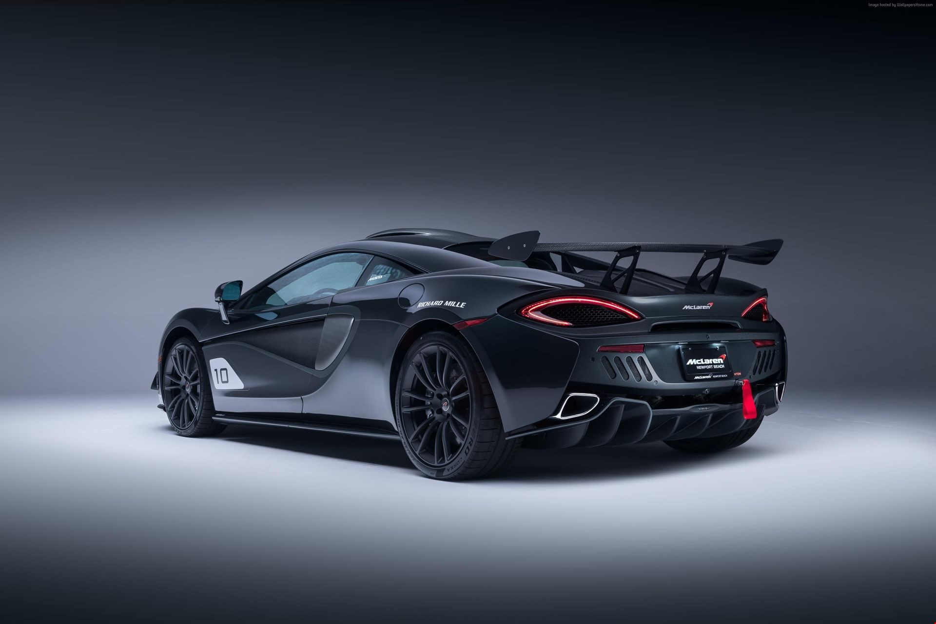 McLaren 570 nera con spoiler, supercar britannica, 1920x1280 WUXGA, Desktop