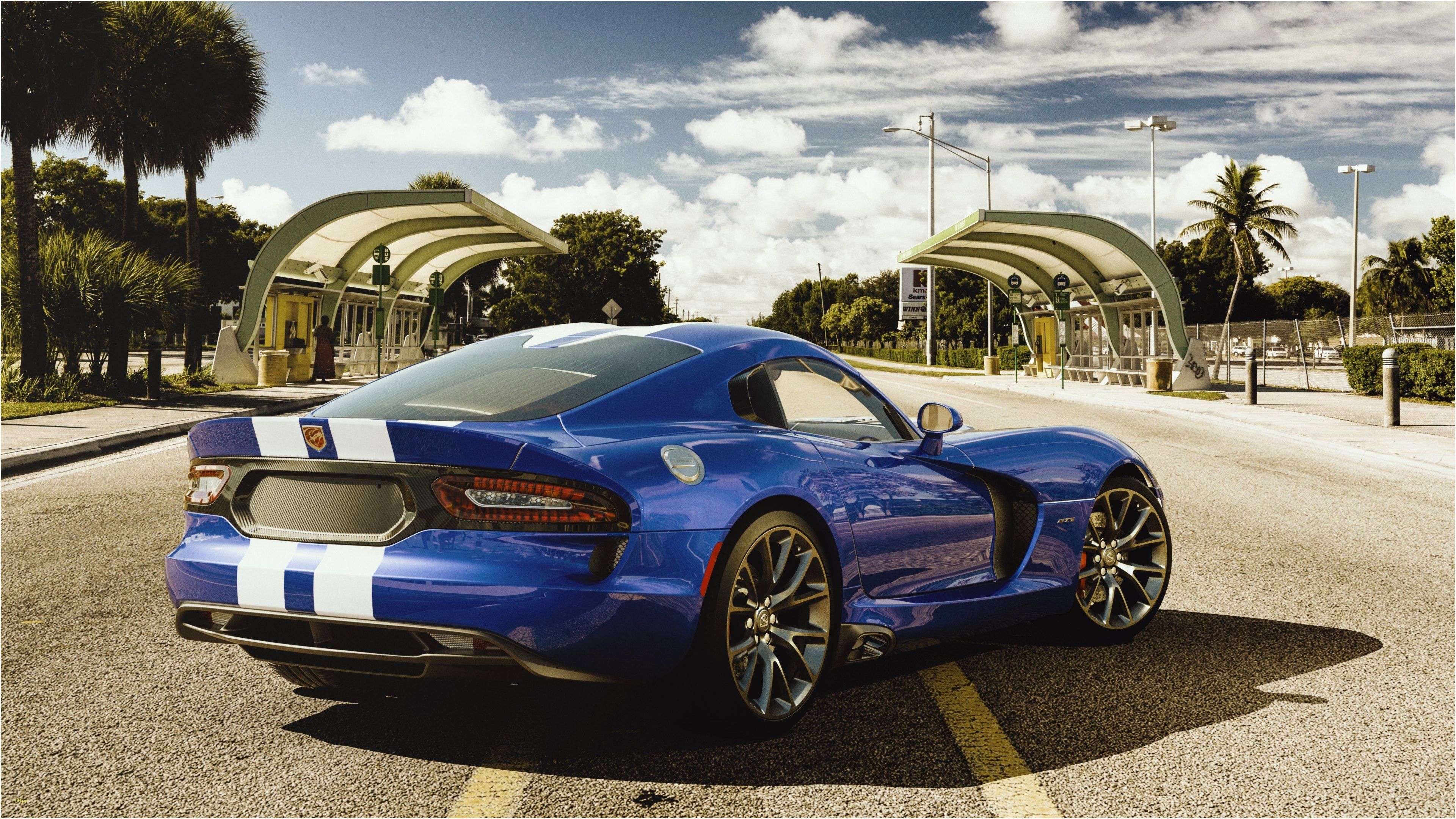 Dodge Viper blu strisce bianche, 3840x2160 Ultra HD, 4K TV