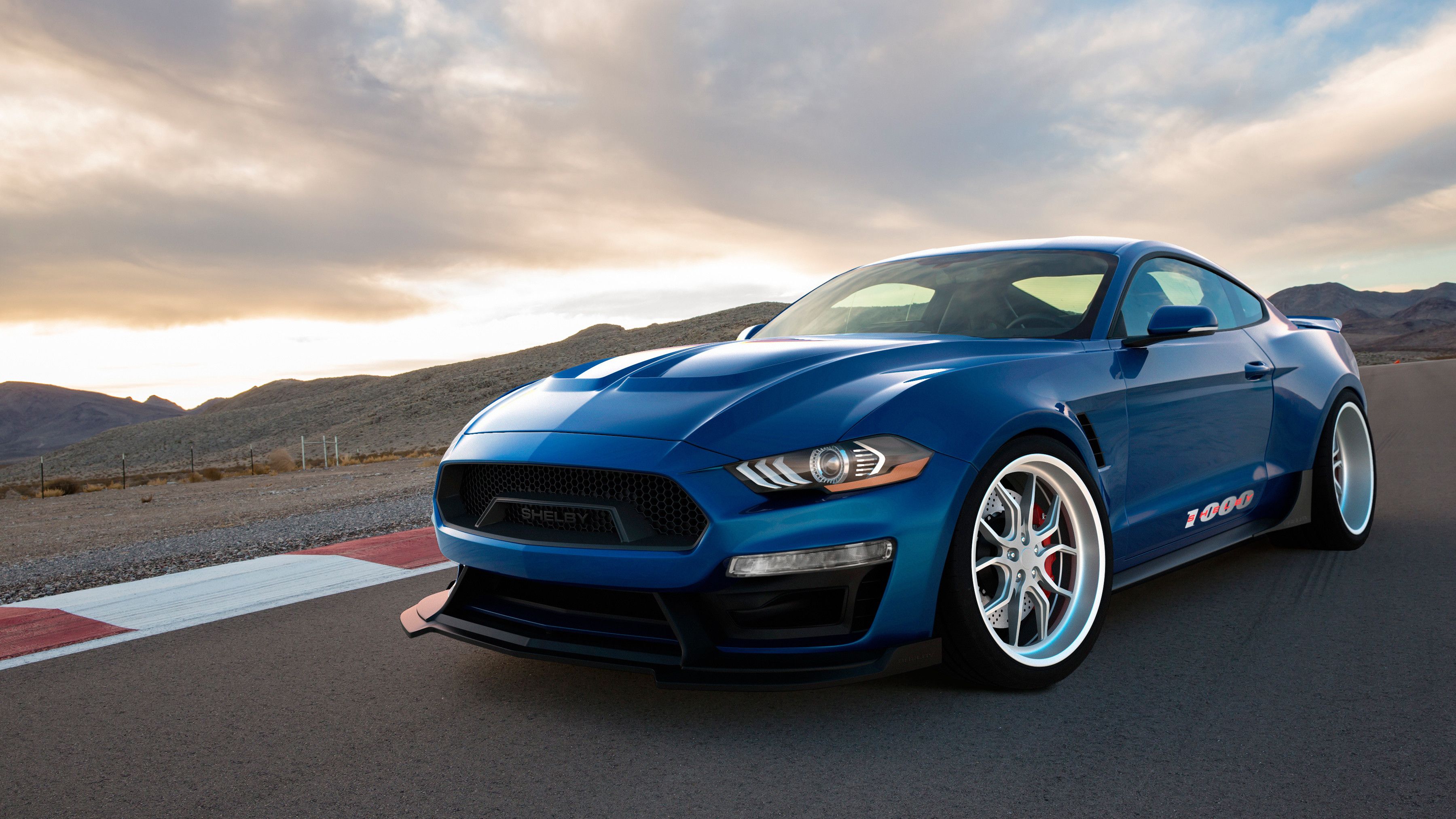 Ford Mustang Shelby blu deserto, 3600x2025 2K, PC