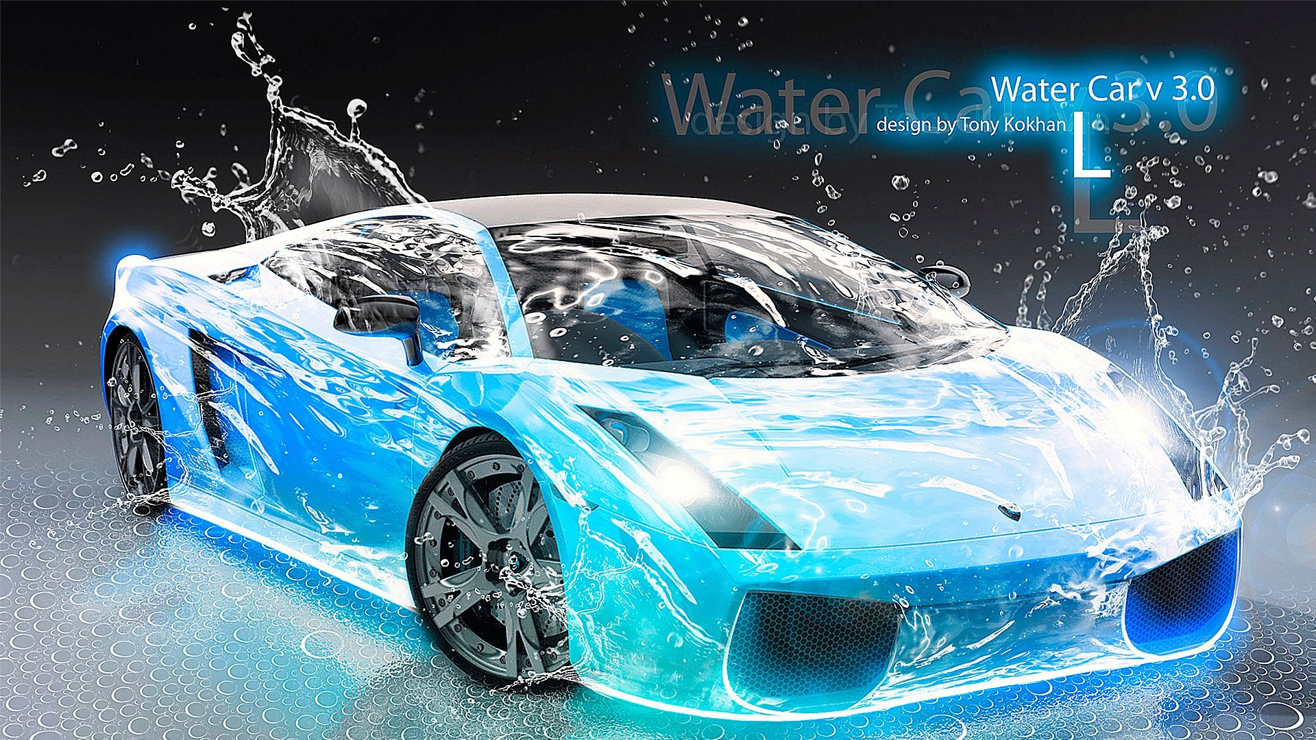Lamborghini blu acqua splash, 1920x1080 1080p, Desktop