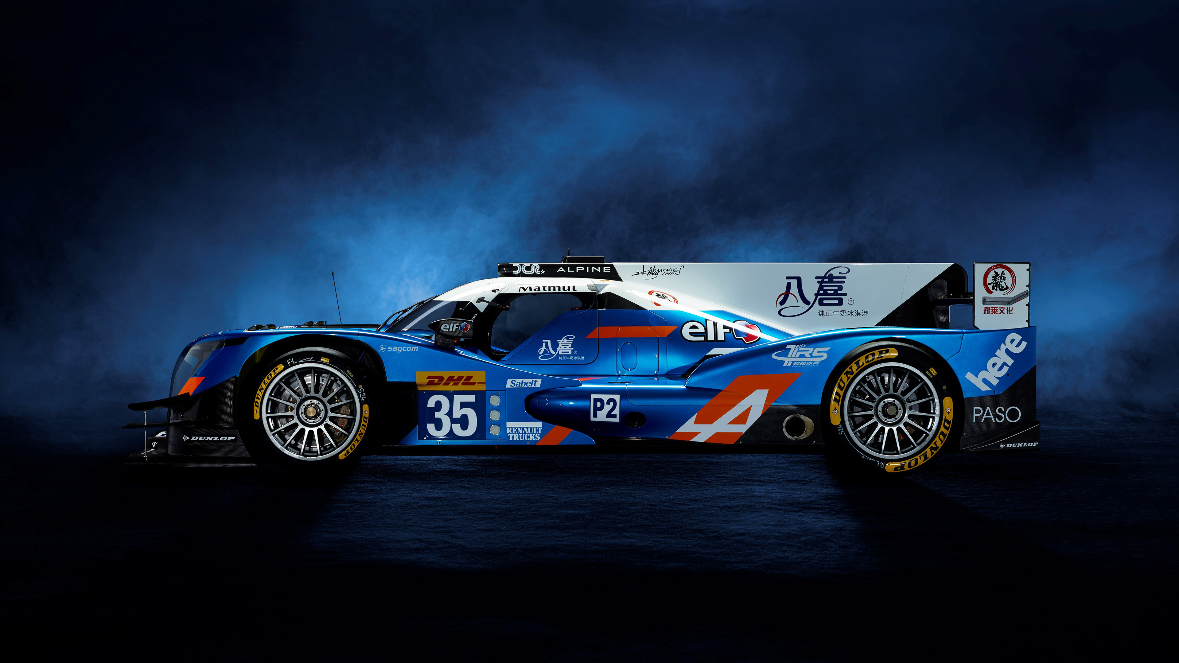 Alpine A480 auto da corsa blu, 3840x2160 Ultra HD, 4K TV