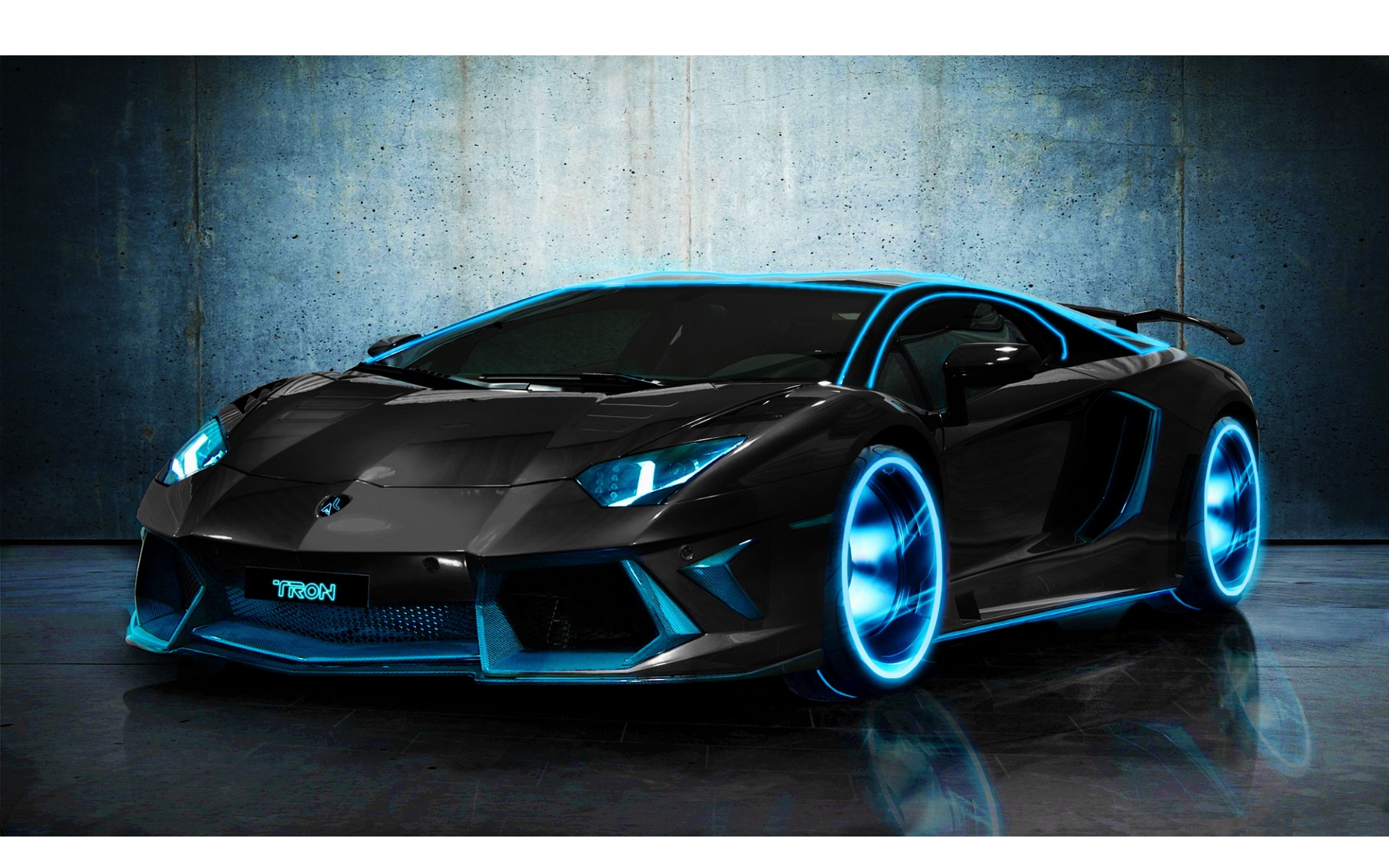Lamborghini nera con luci blu, 2560x1600 WQXGA, MacBook Pro