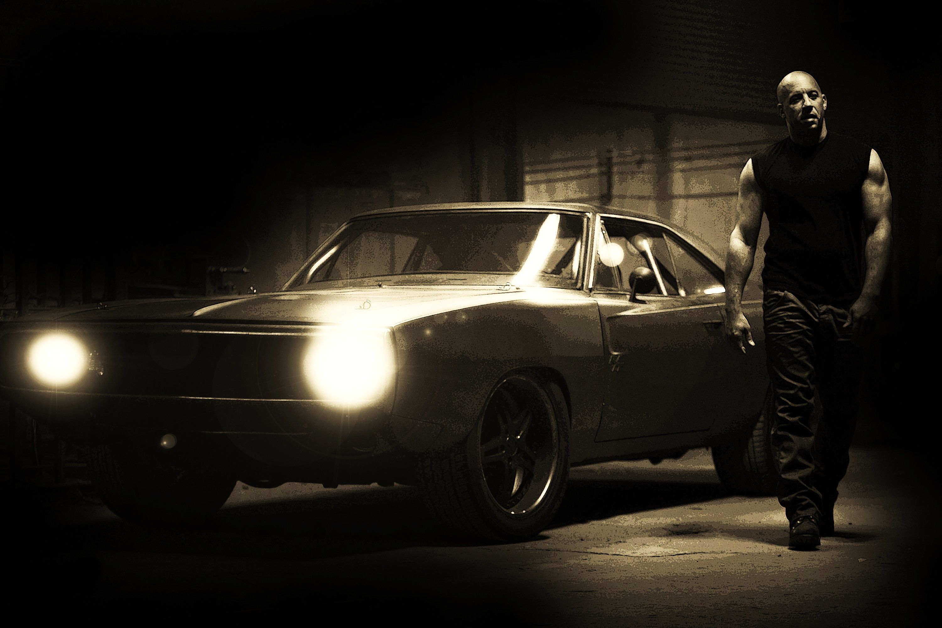 Dom Toretto con auto Fast Furious, 3000x2000 2K, Laptop