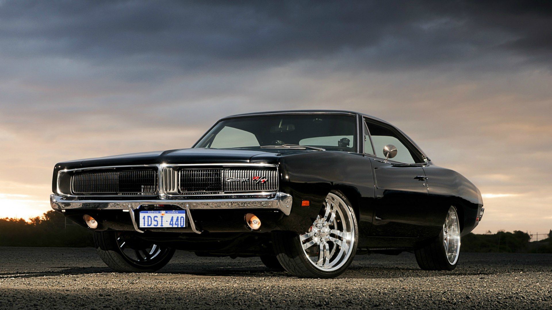 Dodge Charger nero muscle car, 1920x1080 1080p, Desktop