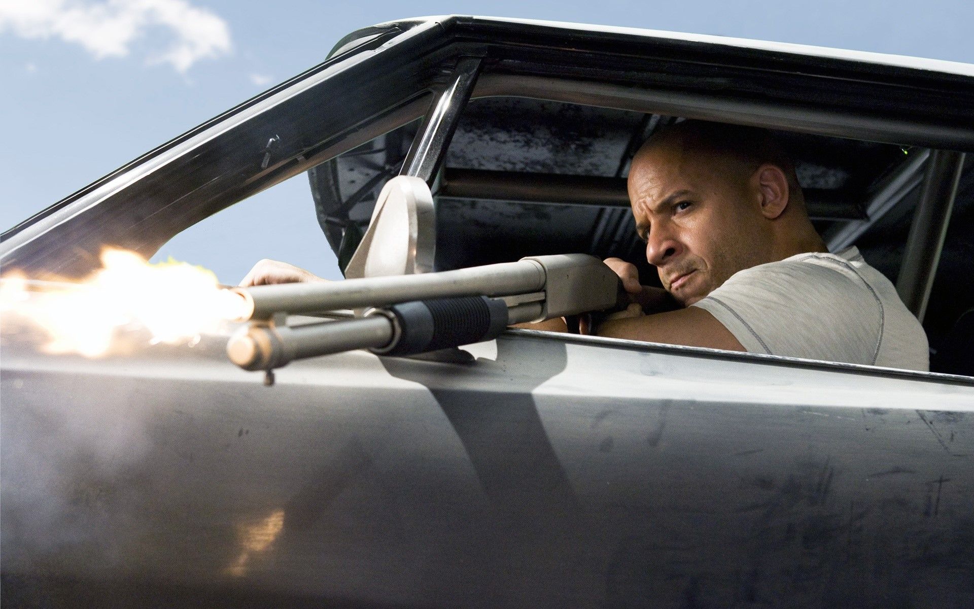 Vin Diesel con fucile in auto, 1920x1200 Full HD+ WUXGA, iMac