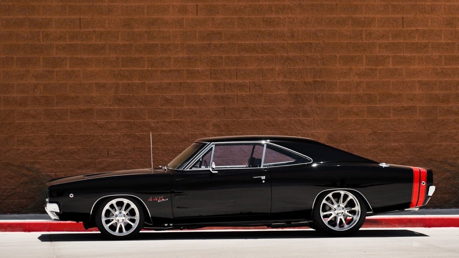 Dodge Charger nera classica, 1600x900 HD Ready, Desktop