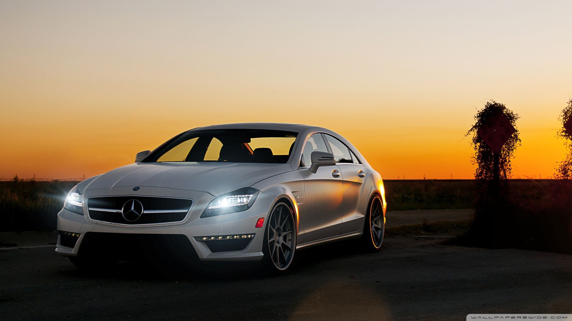 Mercedes-Benz CLS al tramonto, 1920x1080 1080p, Laptop