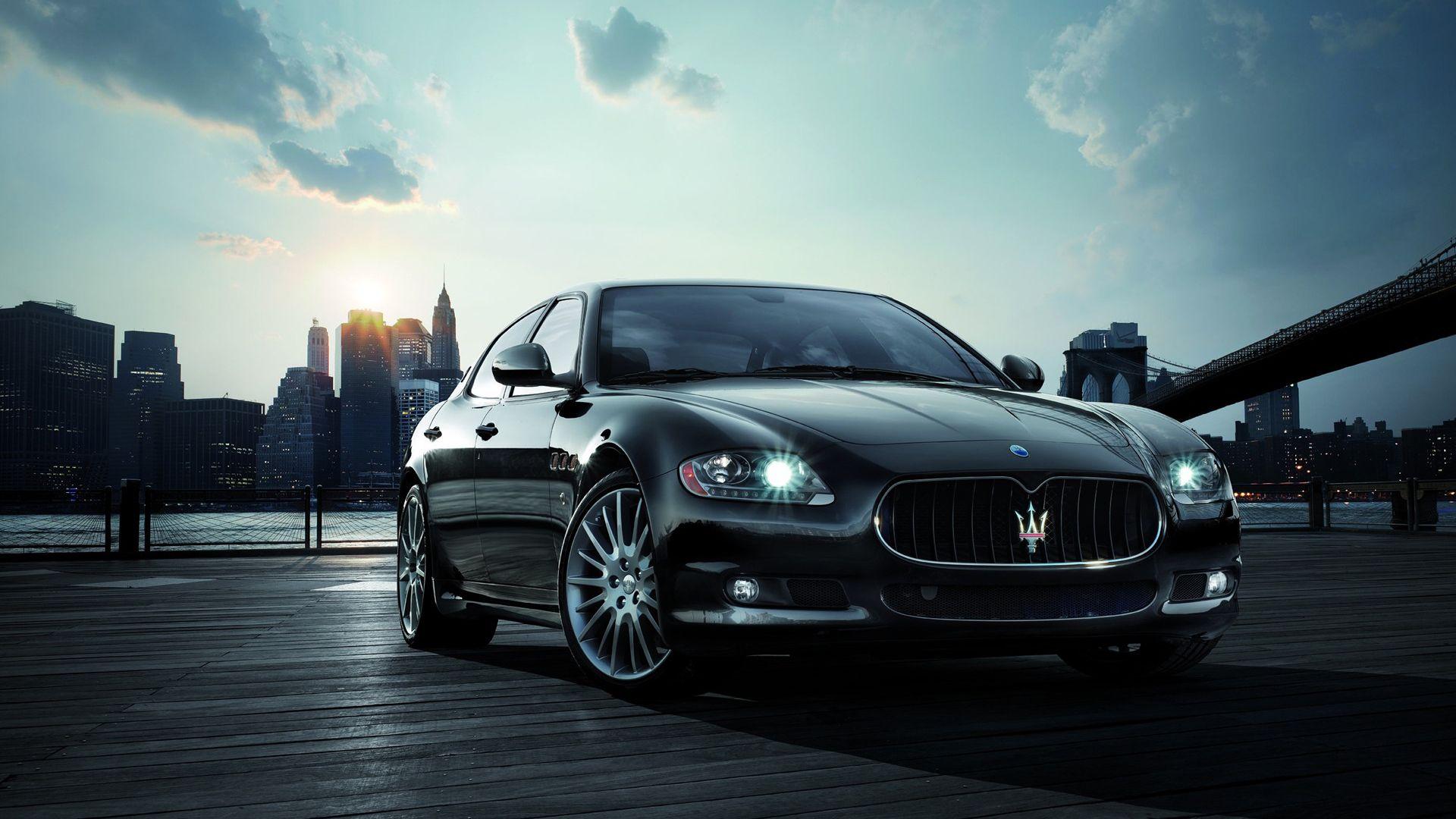 Maserati Quattroporte nera, 1920x1080 1080p, Desktop