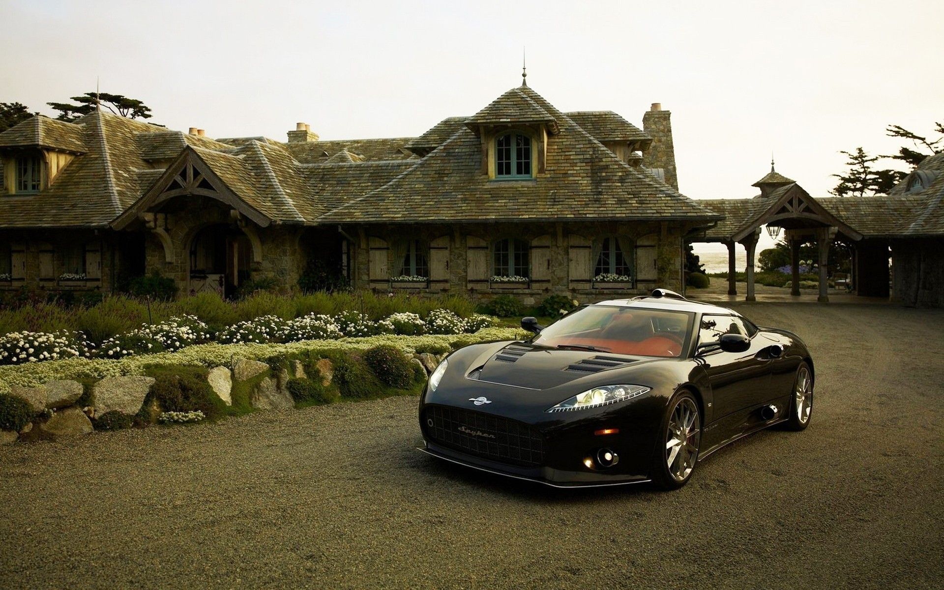 Auto sportiva nera villa, 1920x1200 Full HD+ WUXGA, iMac