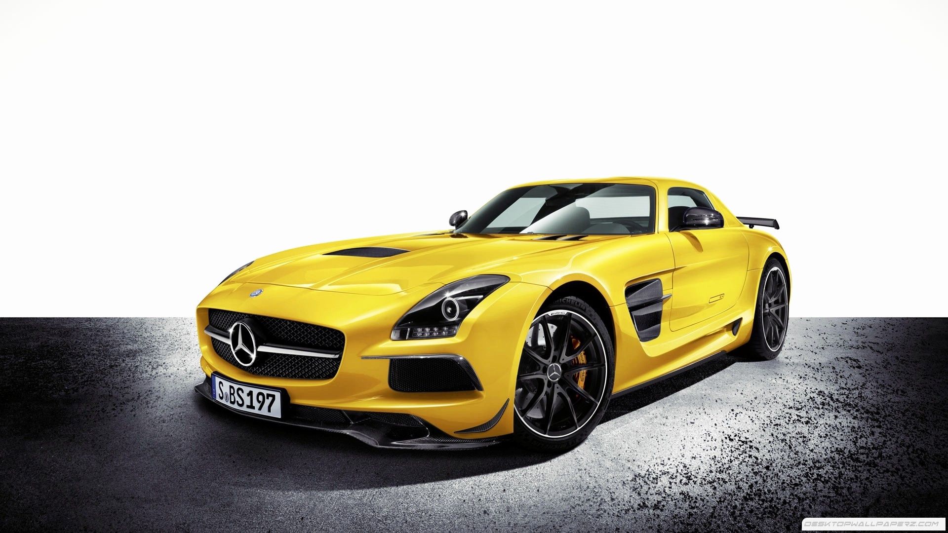 Mercedes SLS AMG gialla, 1920x1080 1080p, PC Desktop