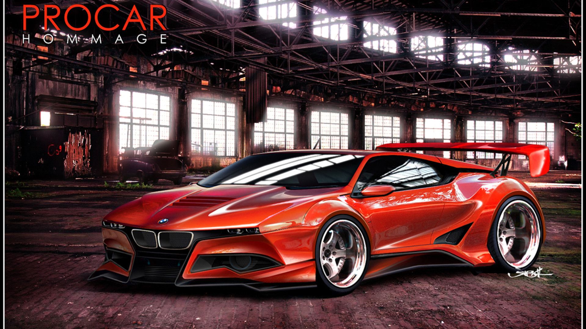 BMW concept car rossa, 1920x1080 1080p, PC