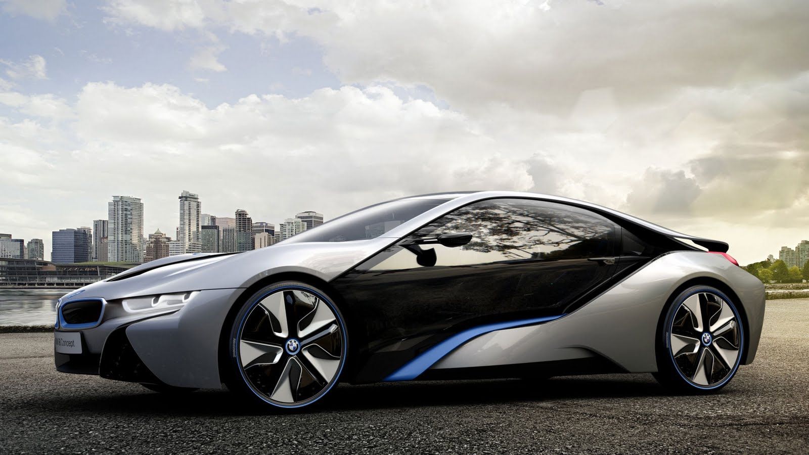 BMW i8 sportiva grigia, 1600x900 HD, iMac