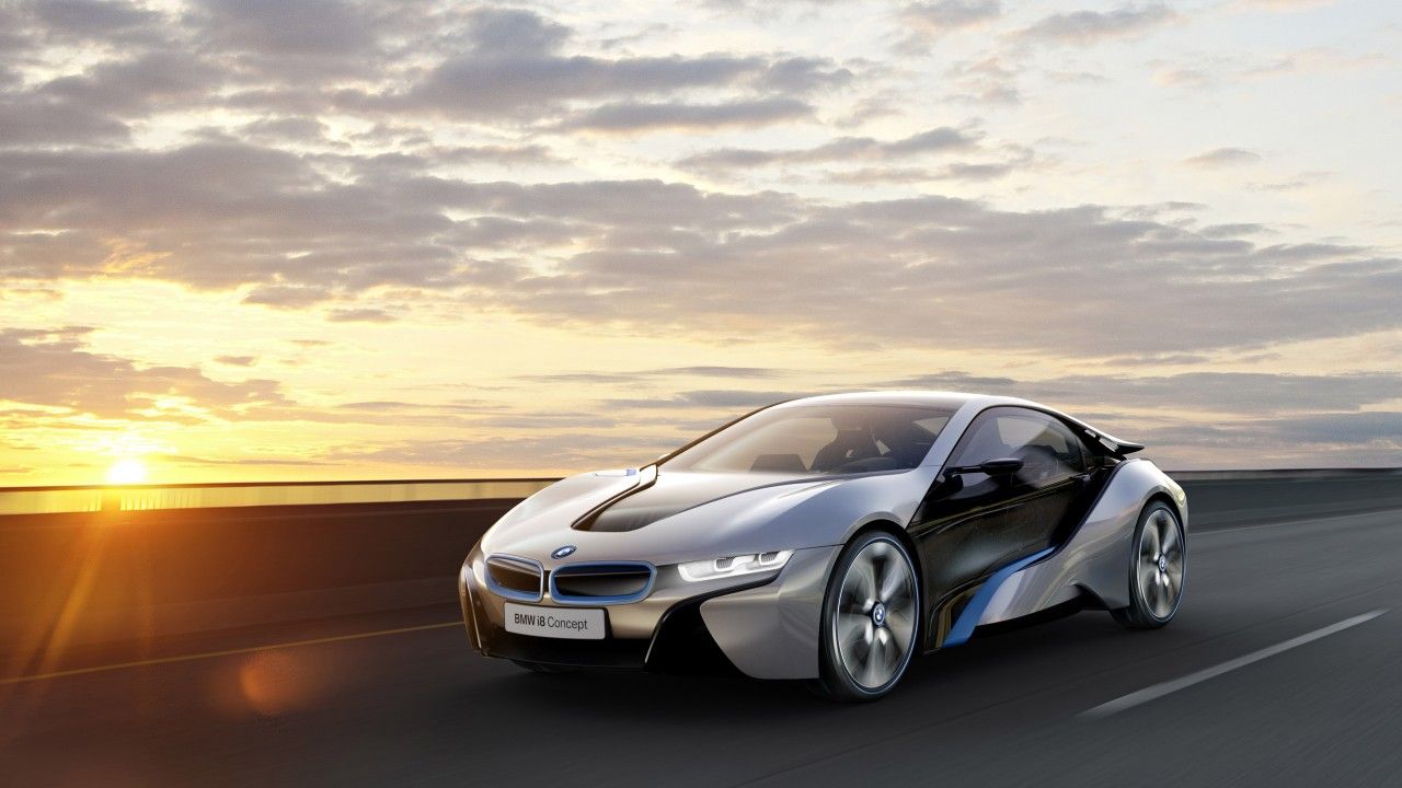 BMW i8 al tramonto, 1280x720 HD, PC Desktop