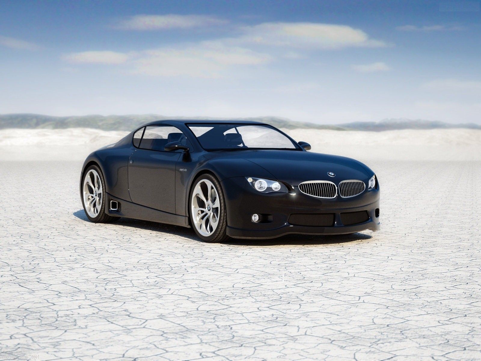 BMW nera su deserto salato, 1600x1200 HD Ready, Desktop