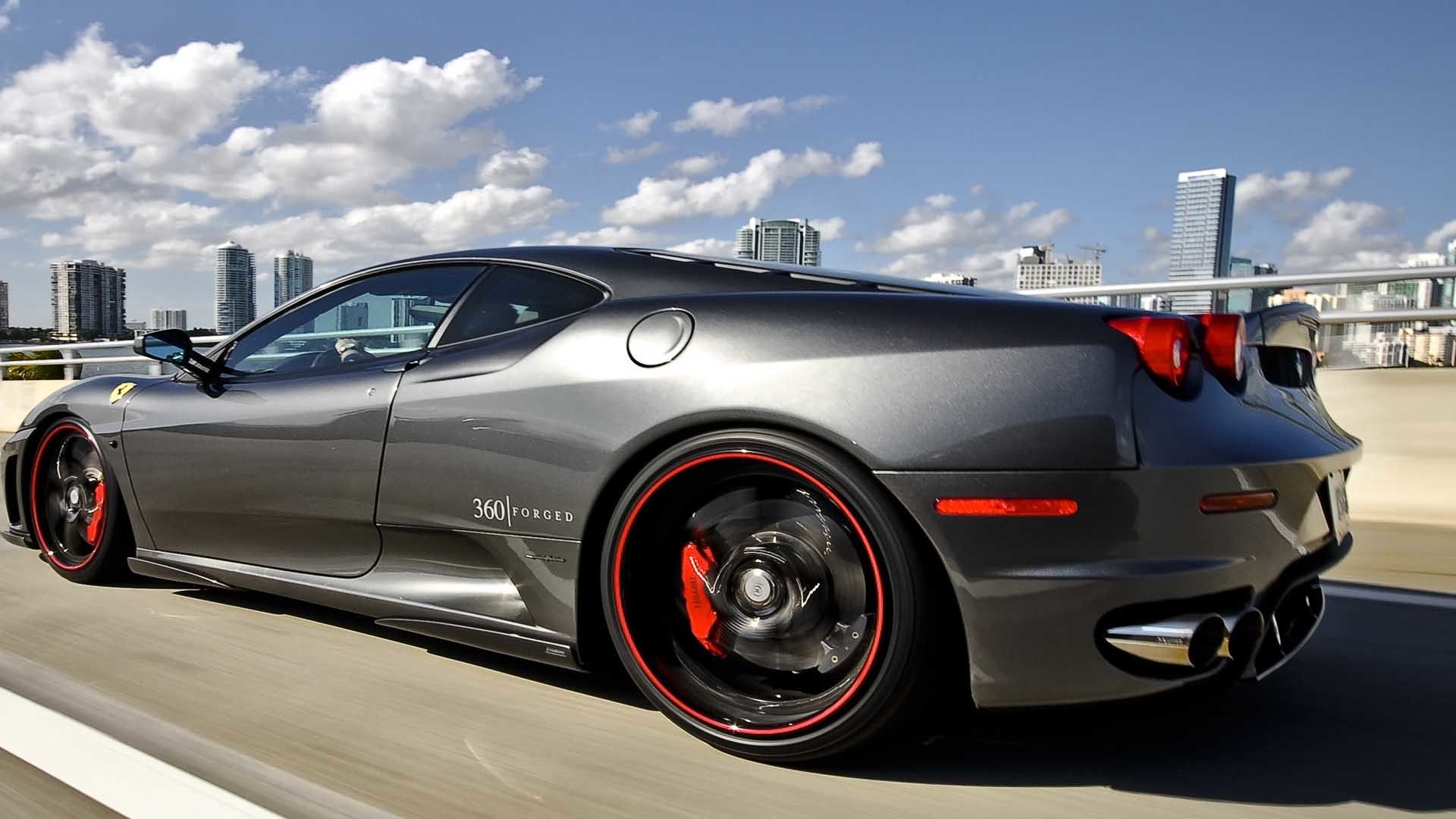 Ferrari F430 grigia sportiva, supercar italiana, 1920x1080 Full HD, Desktop