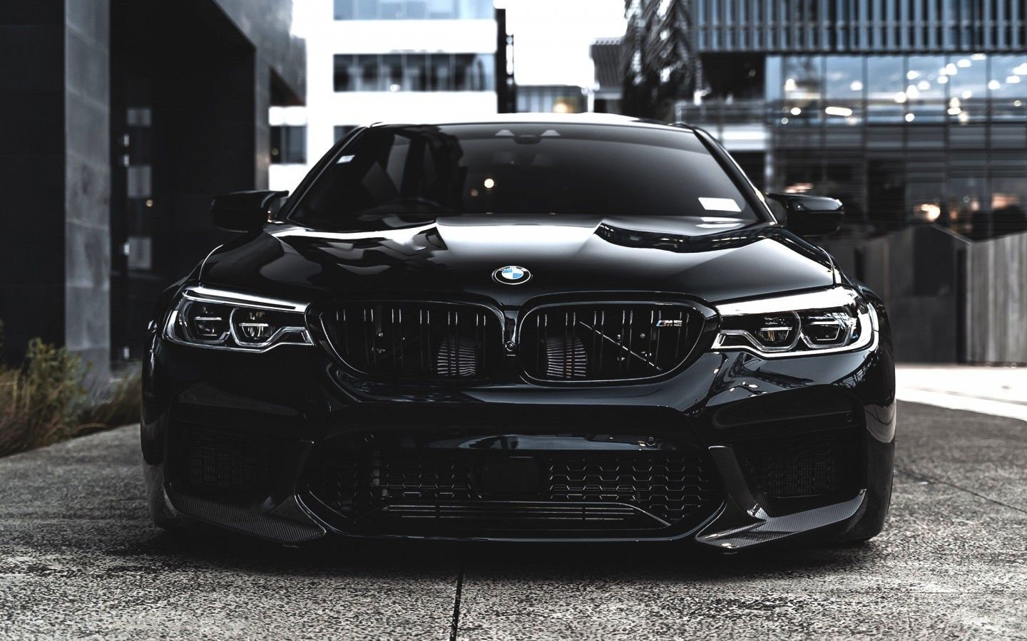 BMW M5 nera vista frontale, 1440x900 720p, MacBook Air