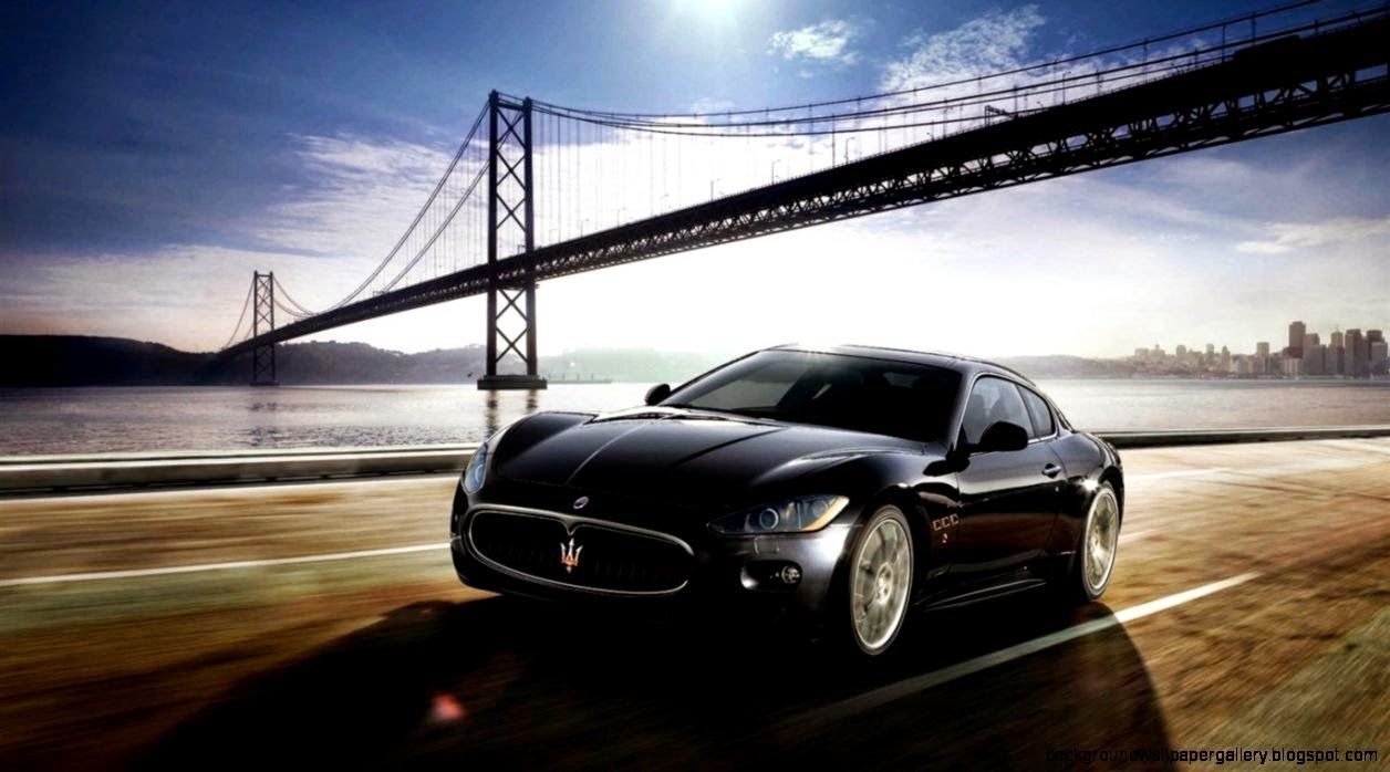 Maserati nera sotto ponte, 1256x698 HD, PC