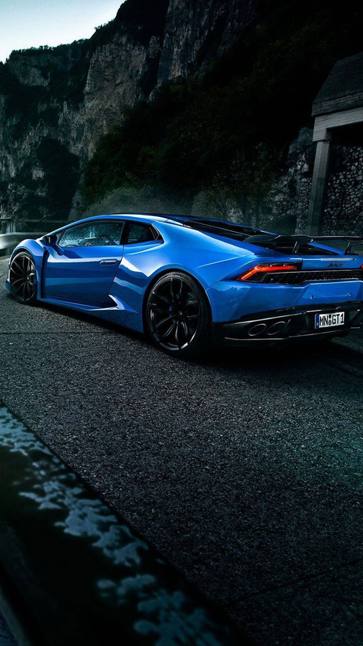 Lamborghini Huracan blu, 1242x2208 Full HD Verticale, iPhone