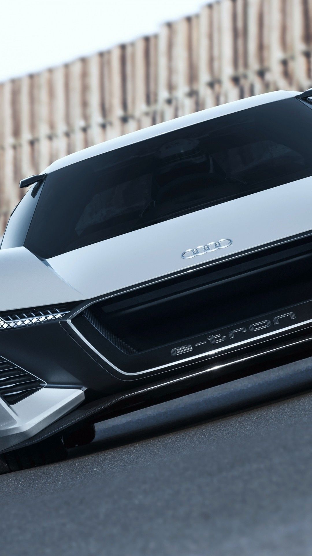 Audi E-Tron futuristica bianca, 1080x1920 Full HD Verticale, iPhone