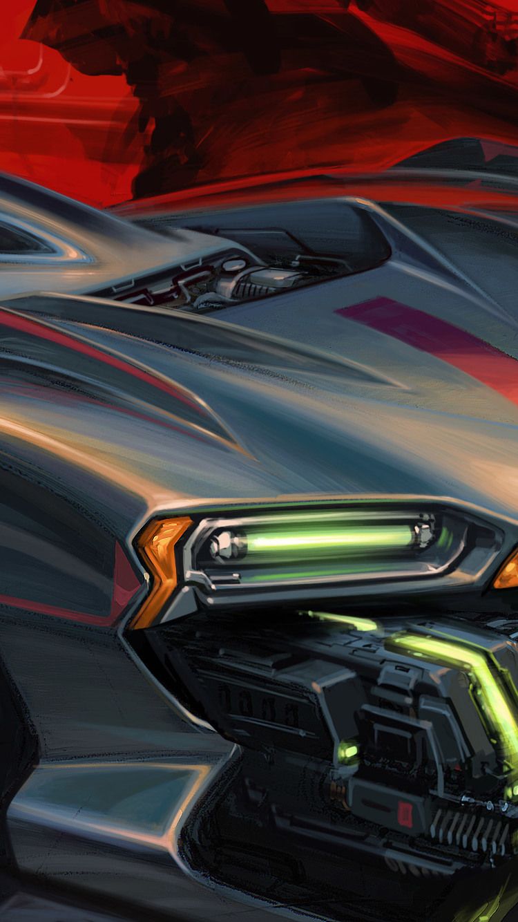 Auto futuristica nera dettaglio, 750x1334 Full HD Verticale, iPhone Pro