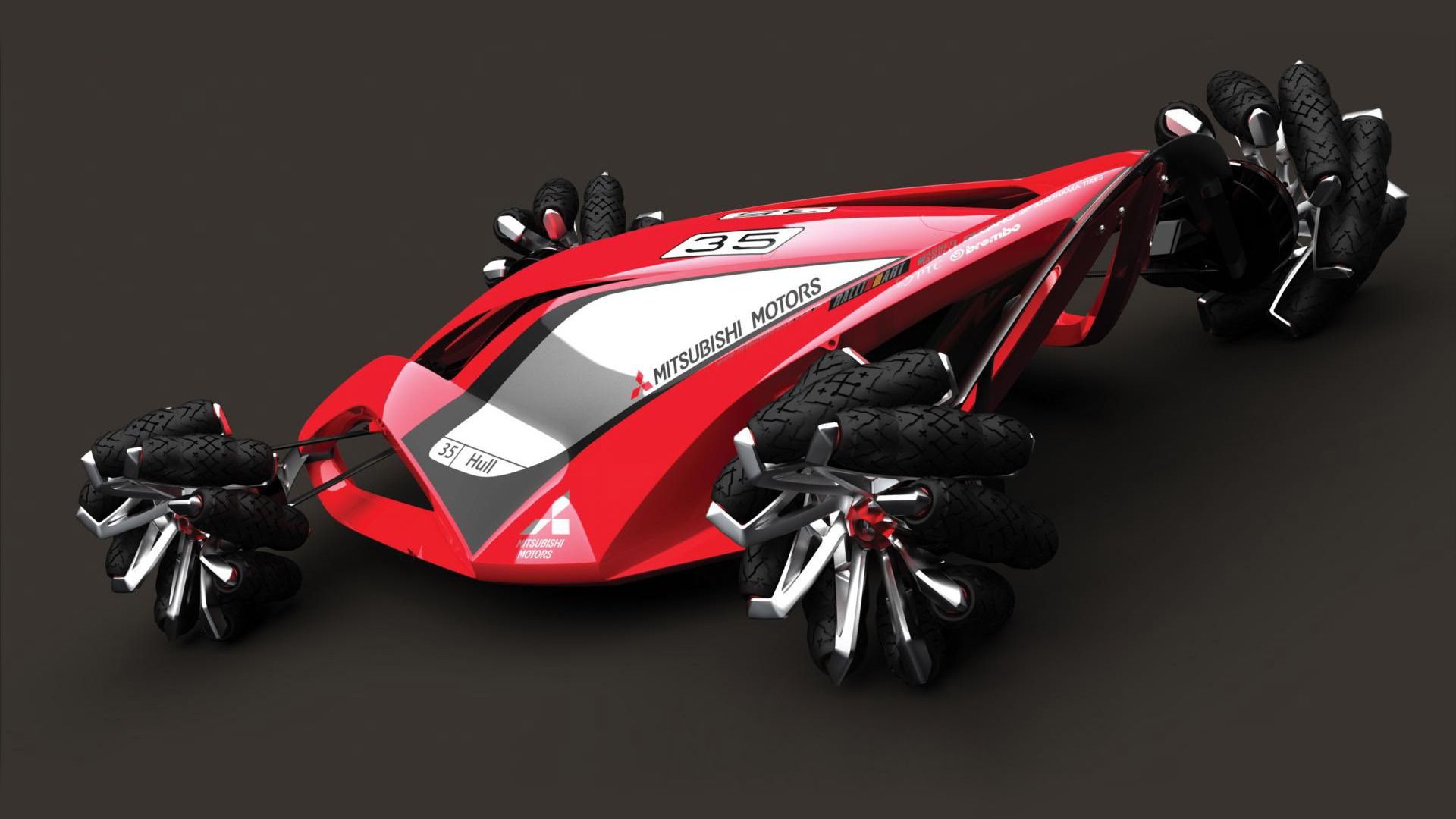 Auto futuristica rossa concept, 1920x1080 Full HD 1080p, Desktop