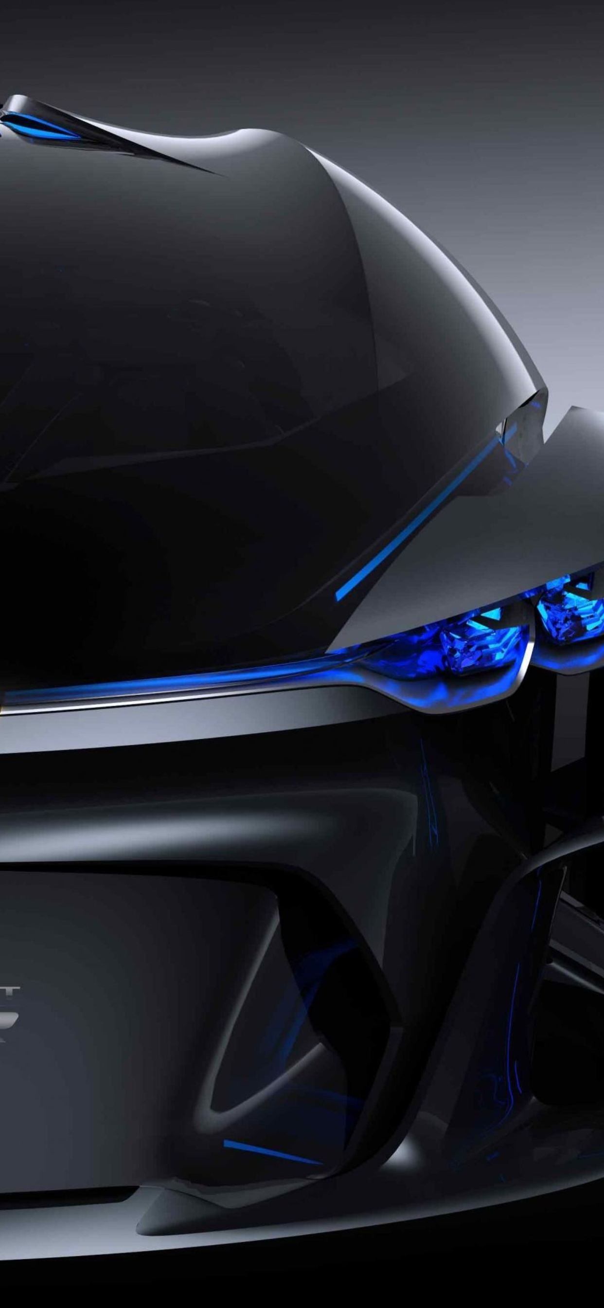 Auto concept futuristica nera, 1242x2688 Full HD Verticale, iPhone