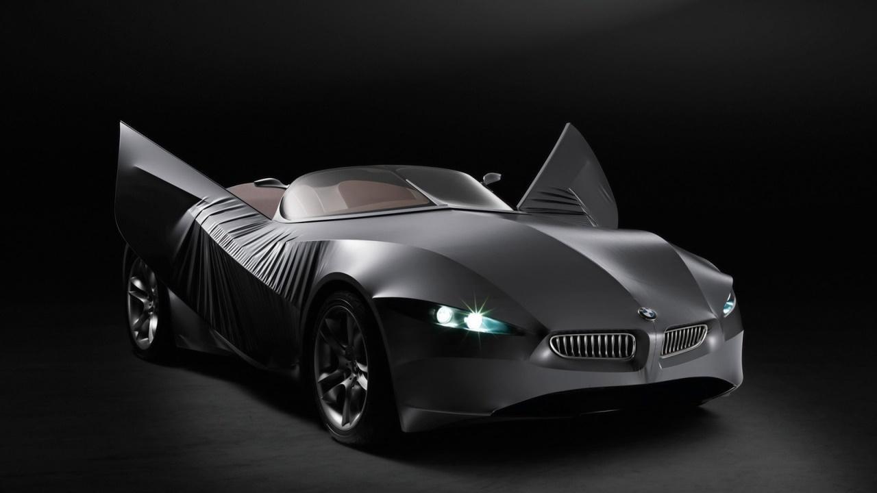 BMW concept car nera futuristica, 1280x720 720p, Laptop