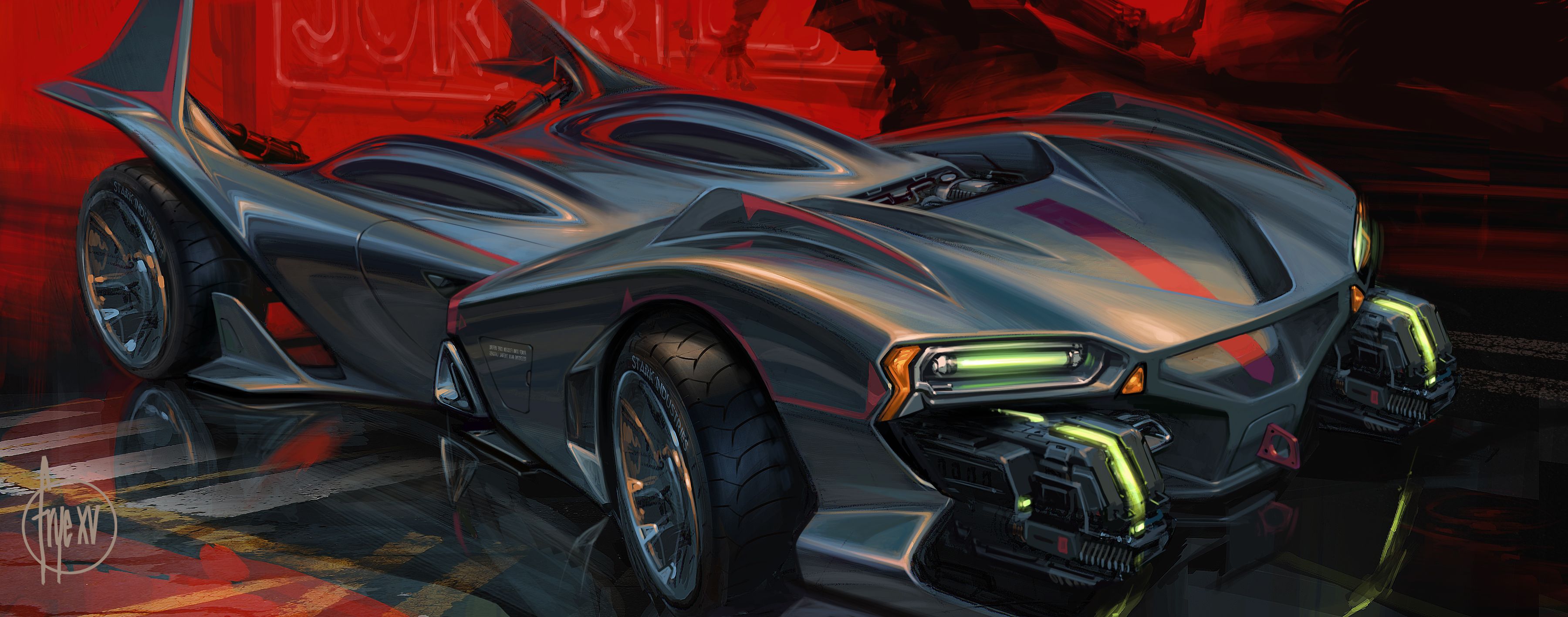 Auto futuristica nera sportiva, 3600x1416 21:9, Monitor Gaming