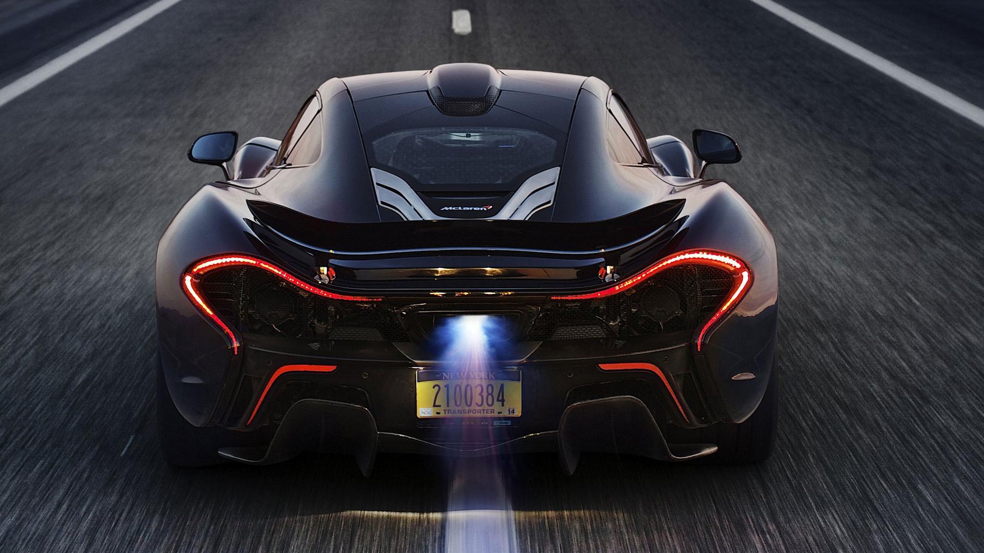 McLaren P1 nera retro, supercar britannica, 1920x1080 Full HD 1080p, Laptop