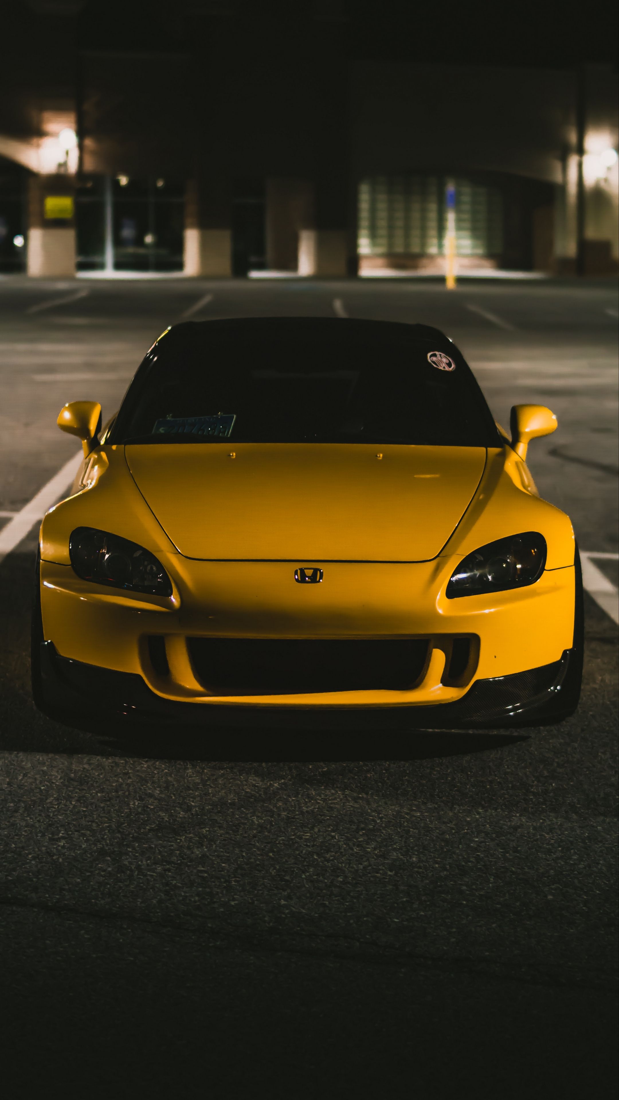Honda S2000 gialla notturna, 2160x3840 Full HD Verticale, Smartphone