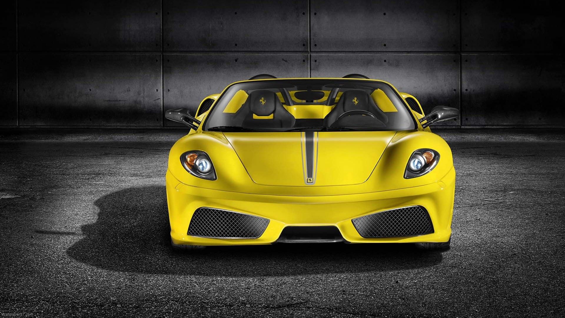Auto sportiva gialla Ferrari, Maranello, 1920x1080 Full HD, Laptop