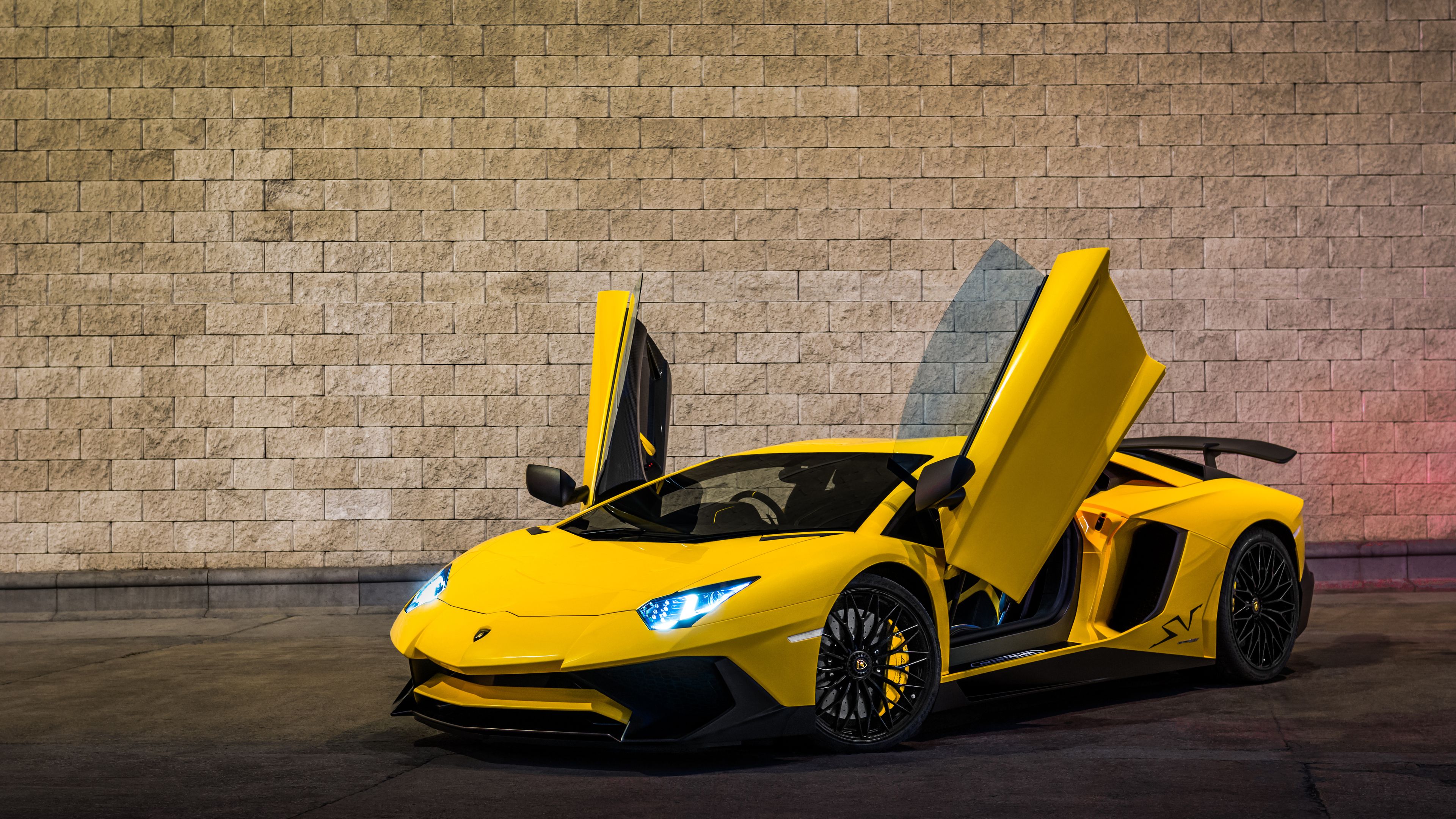 Lamborghini Aventador gialla, 3840x2160 Ultra HD, 4K TV