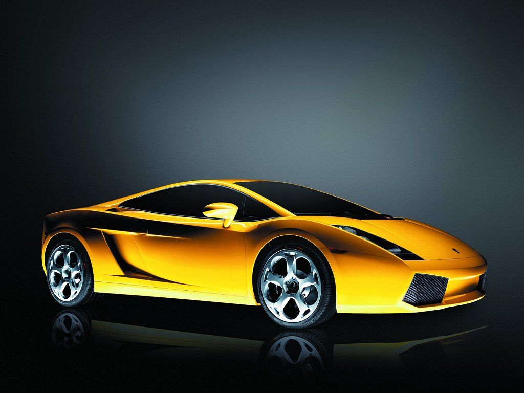 Lamborghini Gallardo gialla sfondo scuro, 1024x768 HD, Laptop